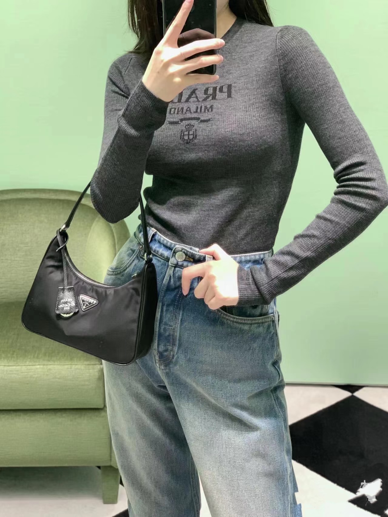 PD 25 Women's Crew Neck Knit Sweater, Pure Color Wool Blend, Cropped Fit 3 i1764580669 5380 7