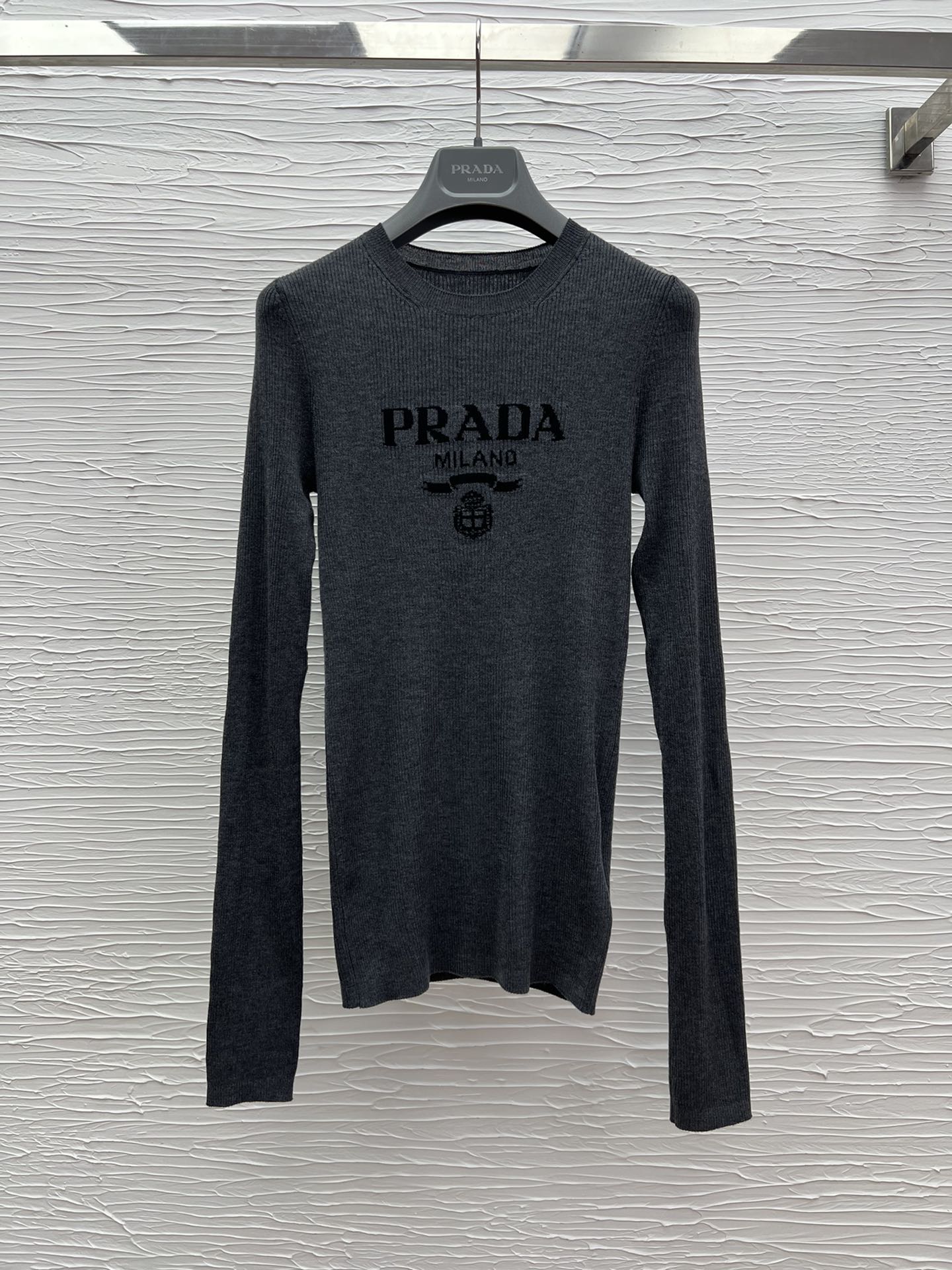 PD 25 Women's Crew Neck Knit Sweater, Pure Color Wool Blend, Cropped Fit 6 i1764580669 9516 6