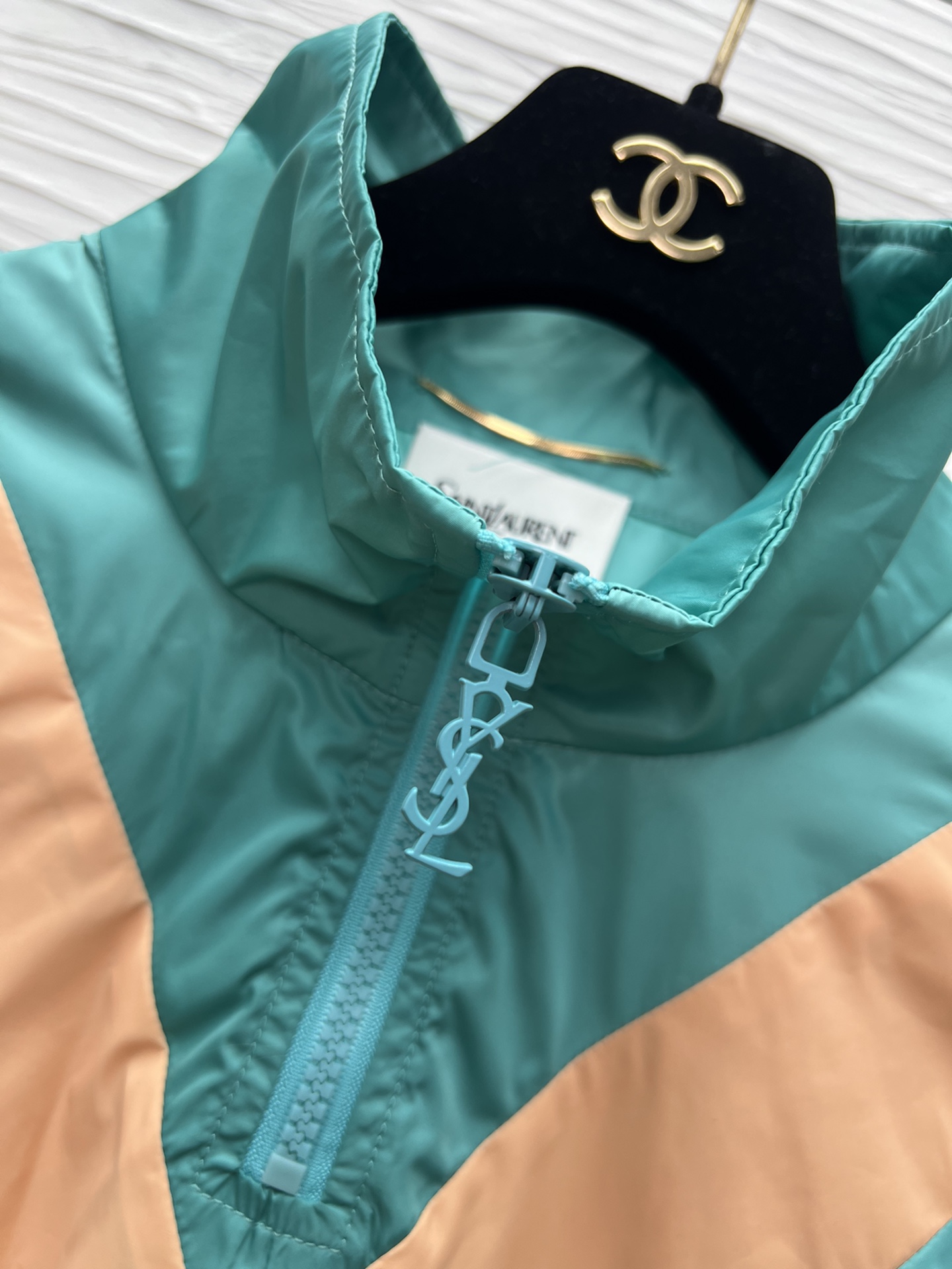 YSL 新款拉链拼色套头上衣，一色三码 现货发 SML