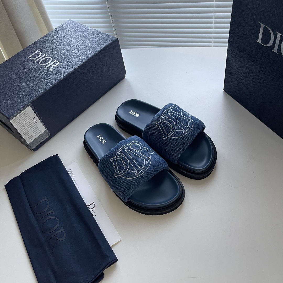 Dior Buy
 Shoes Sandals Blue White Denim Fall Collection Casual
