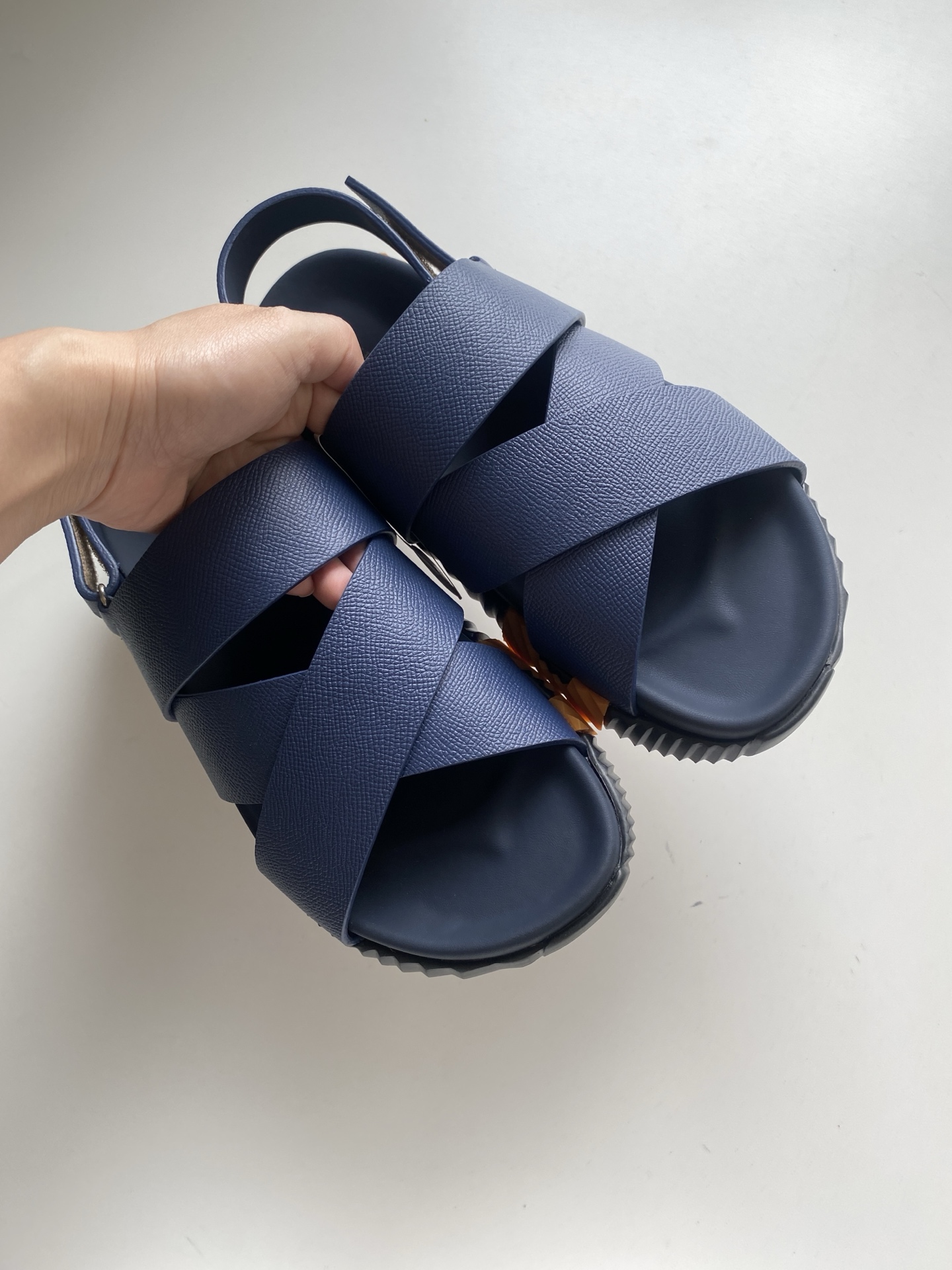 Hermes Men's Nappa Leather Sandals with Geometric Rubber Sole 4 i1745558094051 5612 0 2