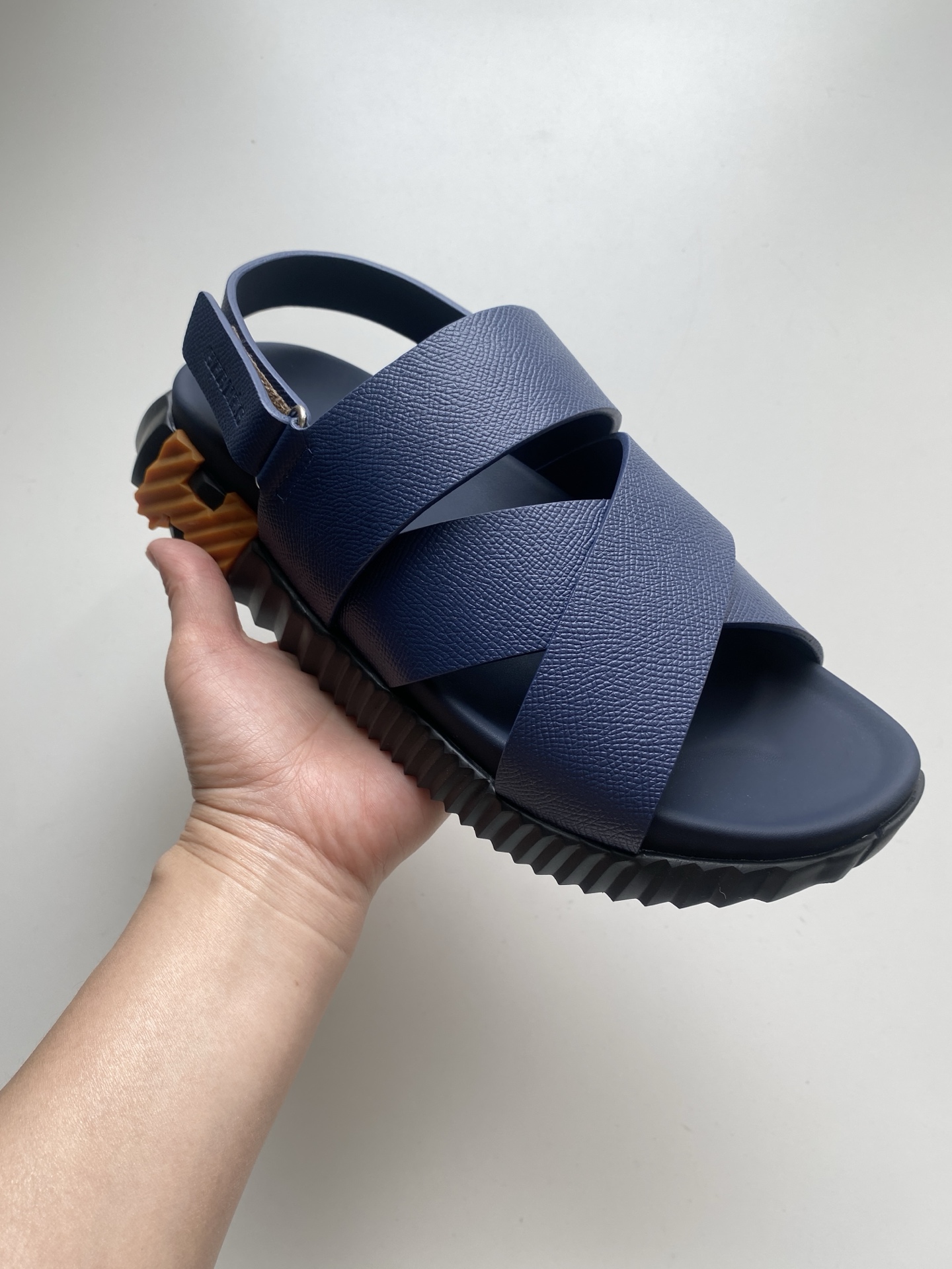 Hermes Men's Nappa Leather Sandals with Geometric Rubber Sole 6 i1745558094100 6995 0 4
