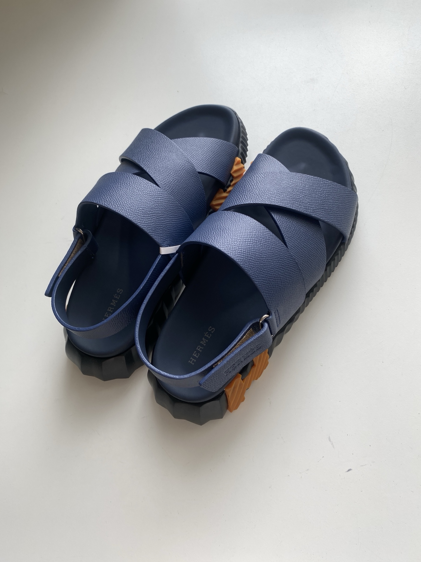 Hermes Men's Nappa Leather Sandals with Geometric Rubber Sole 12 i1745558095903 2380 0 10