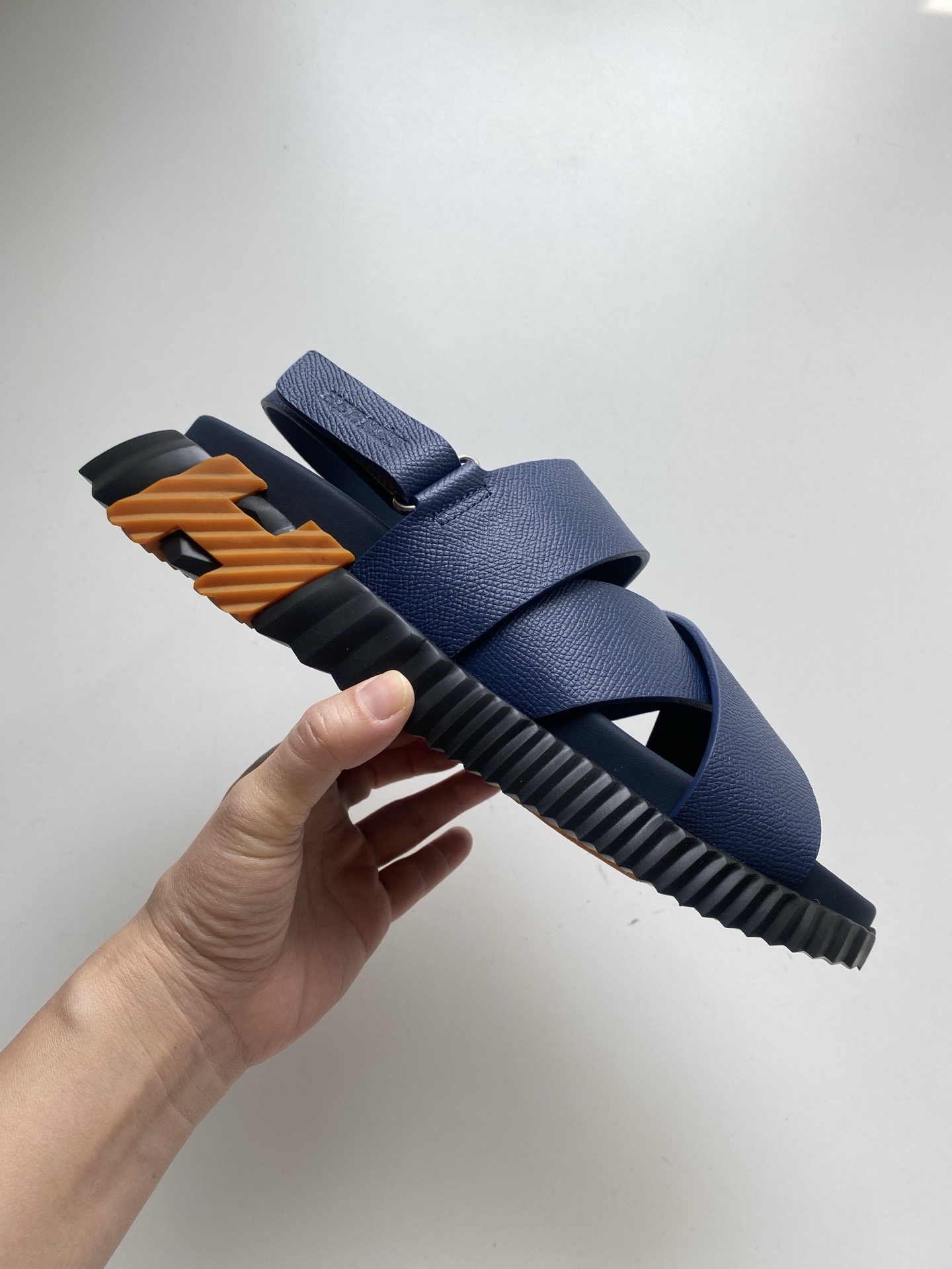 Hermes Men's Nappa Leather Sandals with Geometric Rubber Sole 5 i1745558096743 5532 0 3