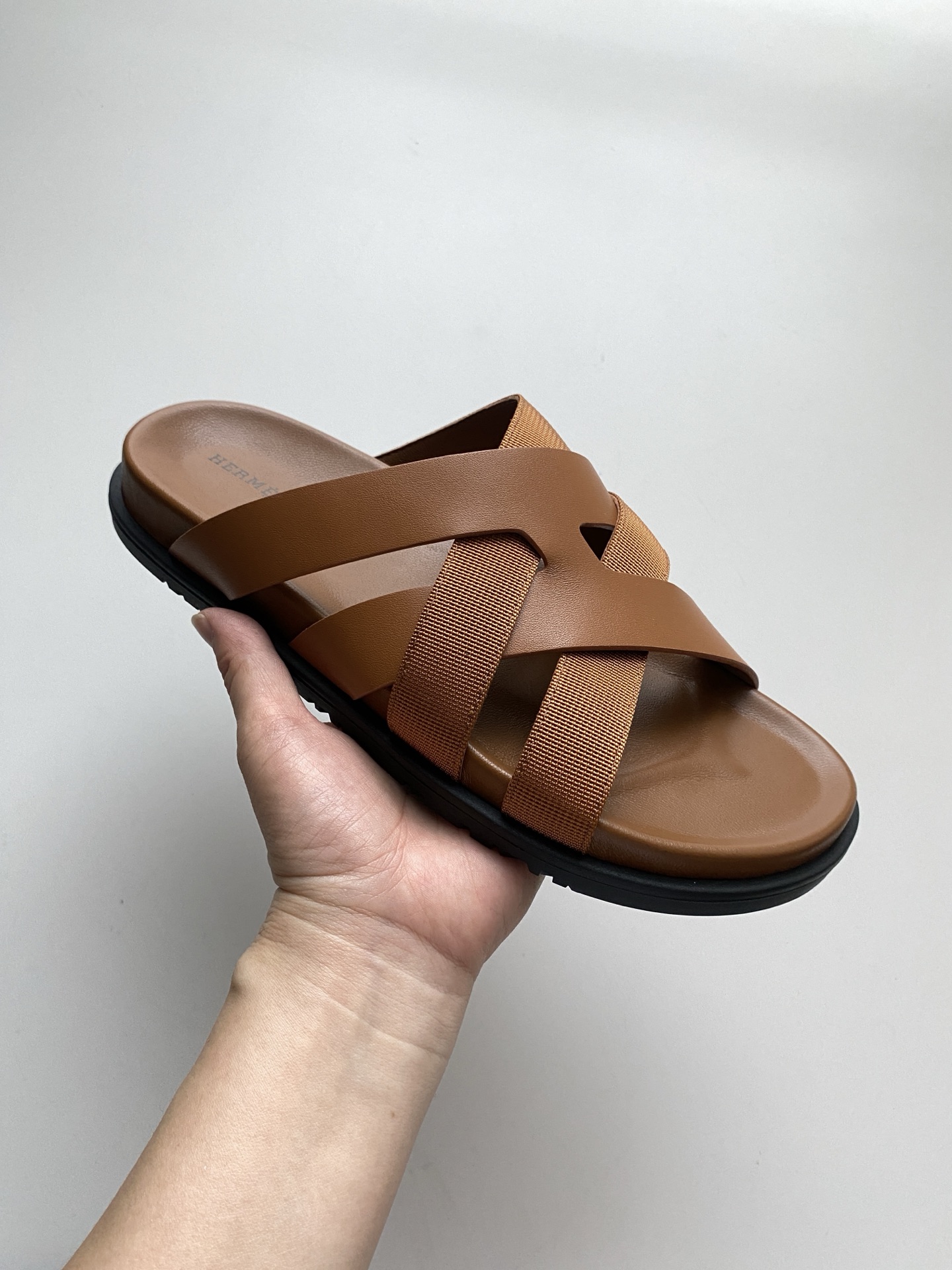 Hermes Men's Nappa Leather Functional Sandals with Iconic "H" Design 5 i1747056001633 7006 0 6