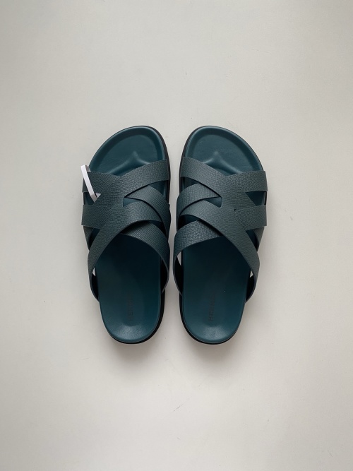Hermes Men's Nappa Leather Functional Sandals - Iconic 'H' Design 1 Hermes Men's Nappa Leather Functional Sandals - Iconic 'H' Design