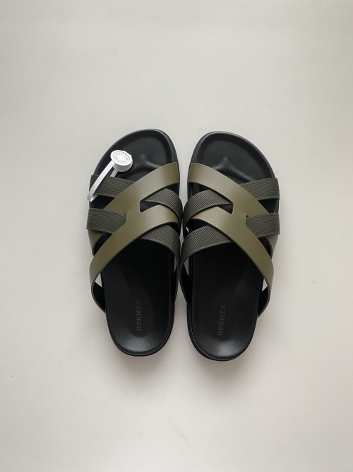 Men's H Sandals, Nappa Leather Summer Slides, Sizes 38-44 1 Men's H Sandals, Nappa Leather Summer Slides, Sizes 38-44
