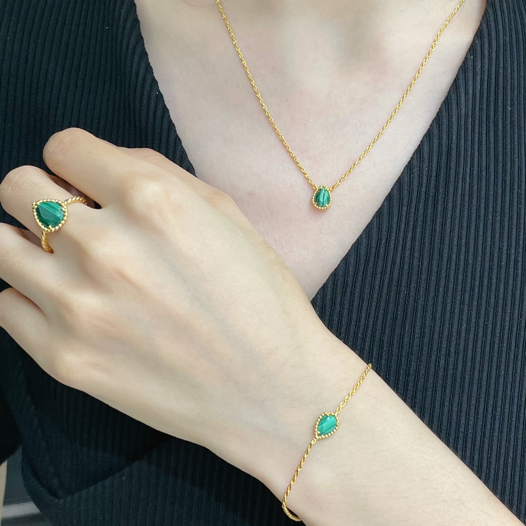 Luxury Jewelry Collection: Gold Beryllium Bracelet with Peacock Quail Detail - 图片 2