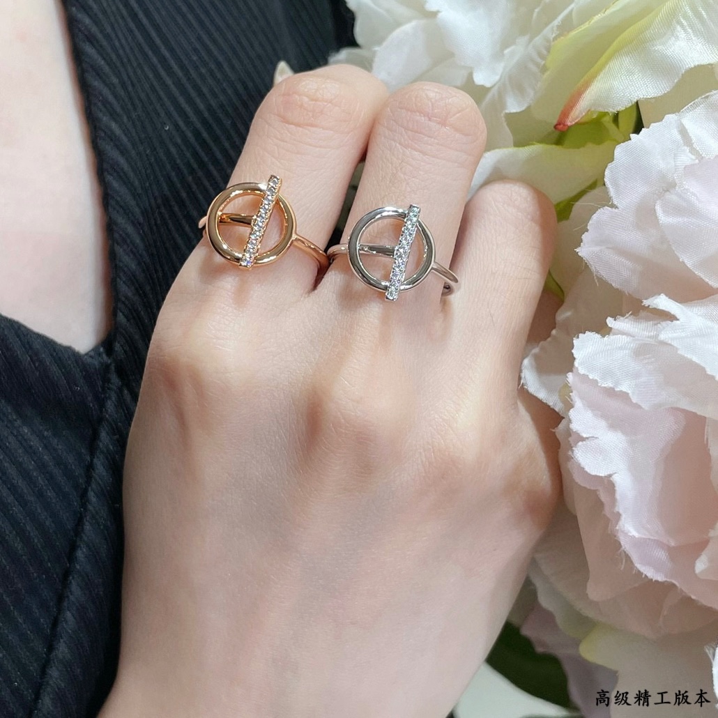 Hermes Joyas Anillo Incrustados con diamantes