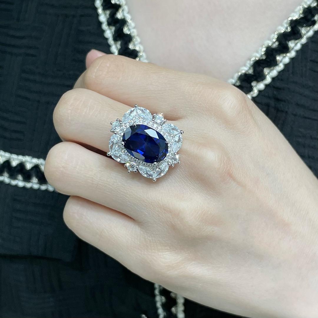 Designer Fake
 Best
 Jewelry Ring- Blue