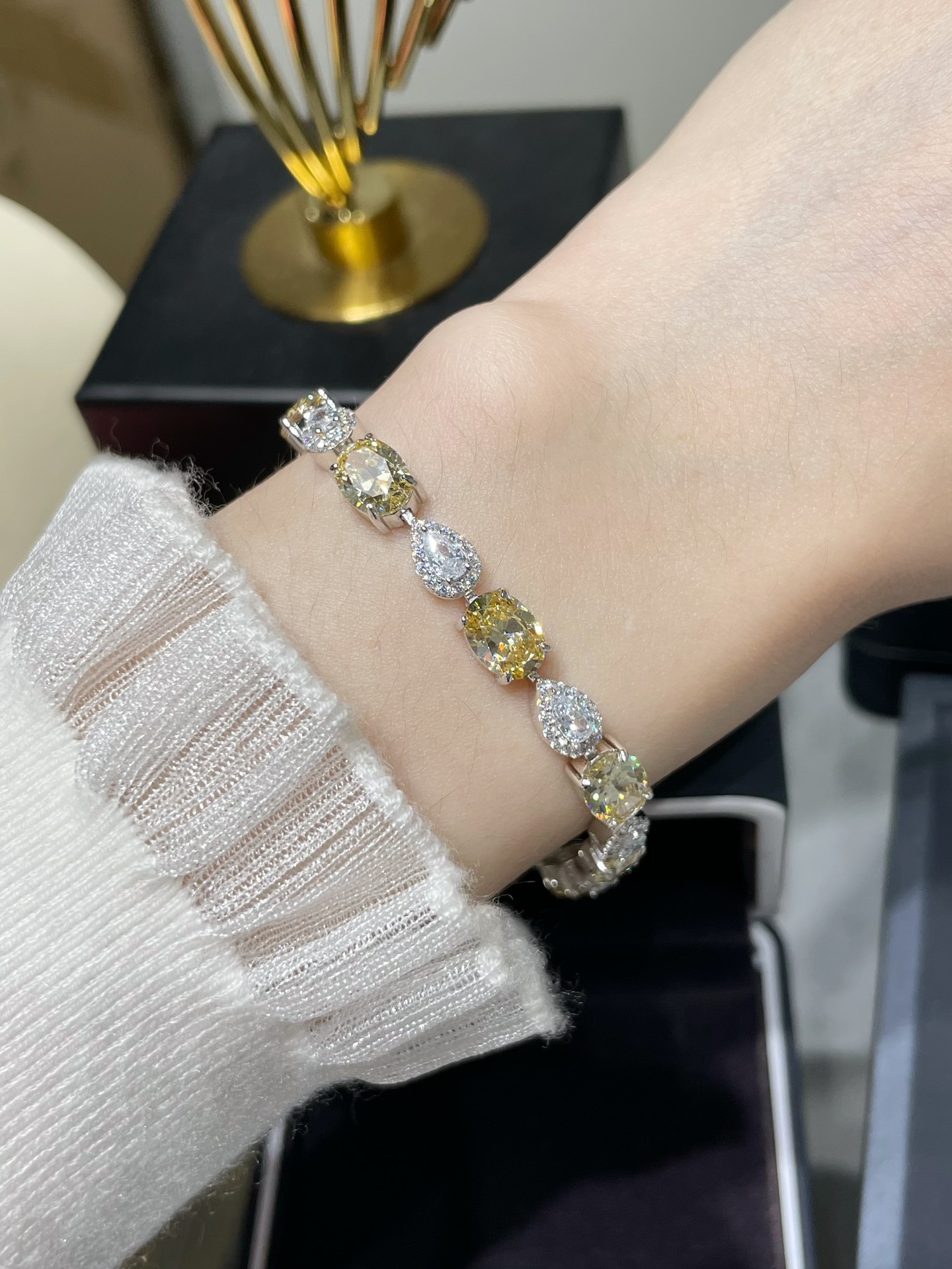 Jewelry Bracelet Yellow 925 Silver