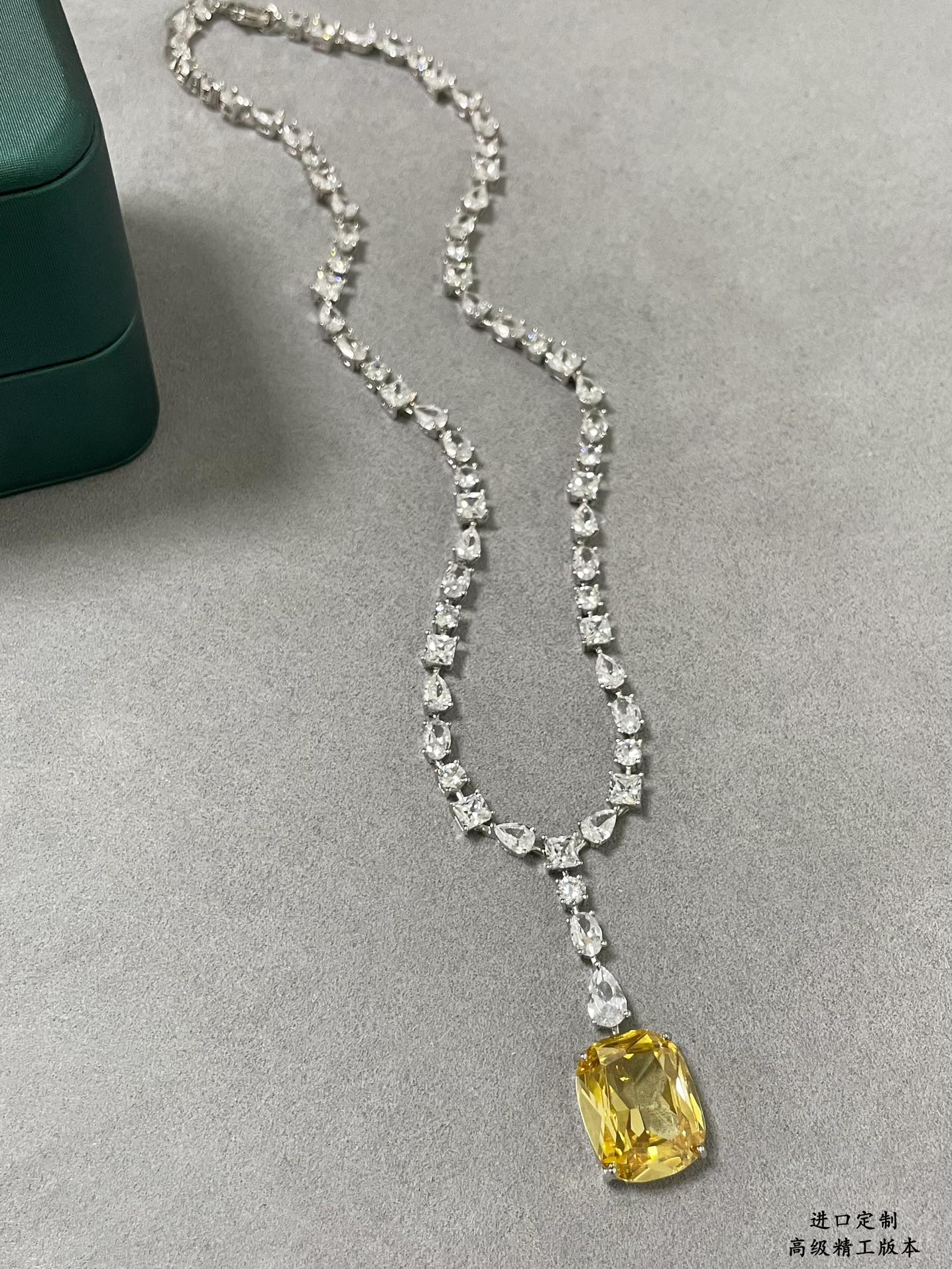 彩宝:进口定制 亚金材质 实价 【品质】晚宴黄钻项链 【尊享定做,完美进口仿真黄钻来袭】💌可遇不可求的完美狠货,每一个仿真钻石 5