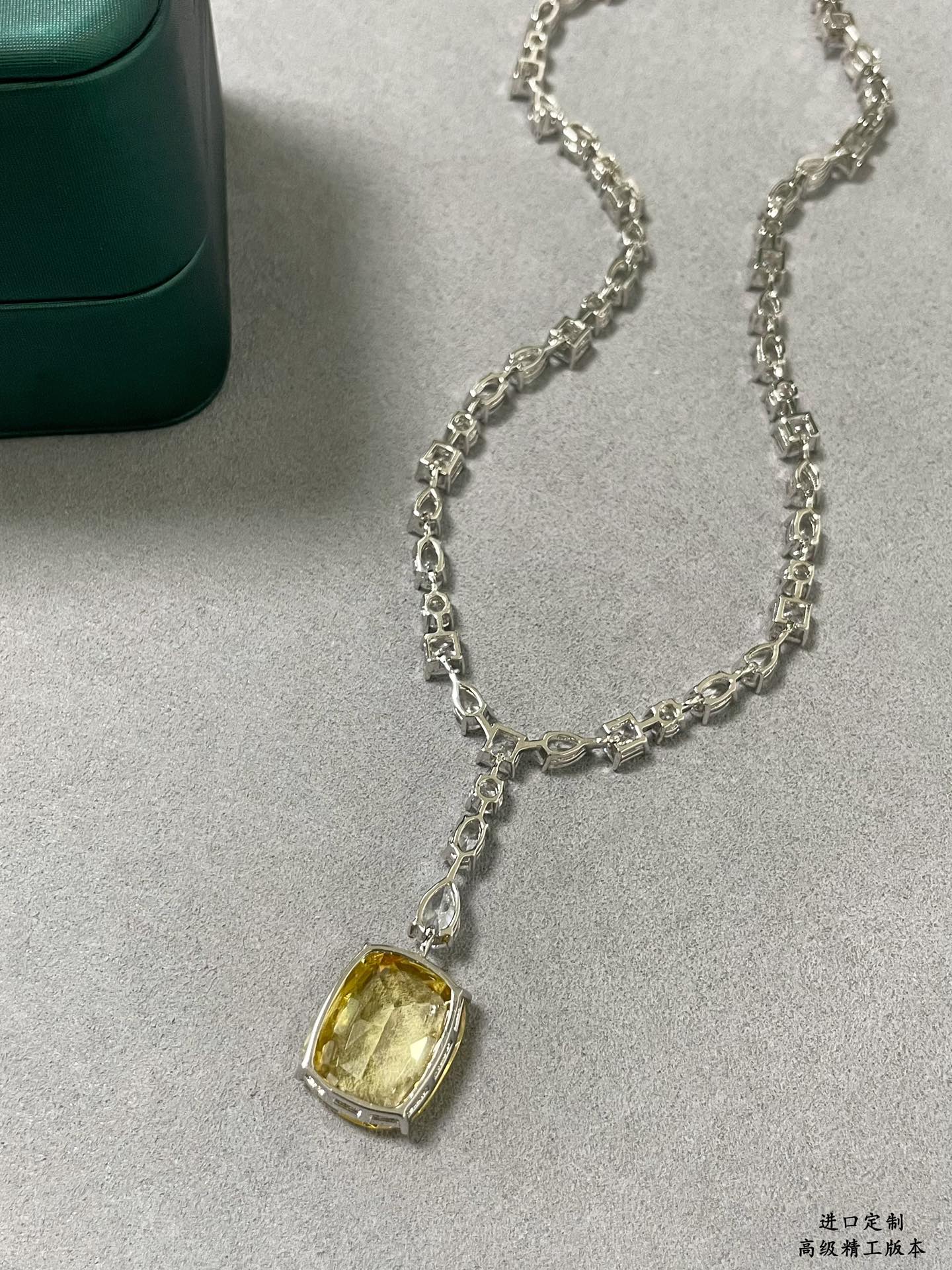 彩宝:进口定制 亚金材质 实价 【品质】晚宴黄钻项链 【尊享定做,完美进口仿真黄钻来袭】💌可遇不可求的完美狠货,每一个仿真钻石 6