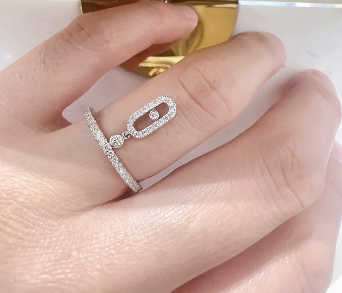 Messika Single-Stringed Ring: Classic Gold Metal Code with Love Connotation. - 图片 3