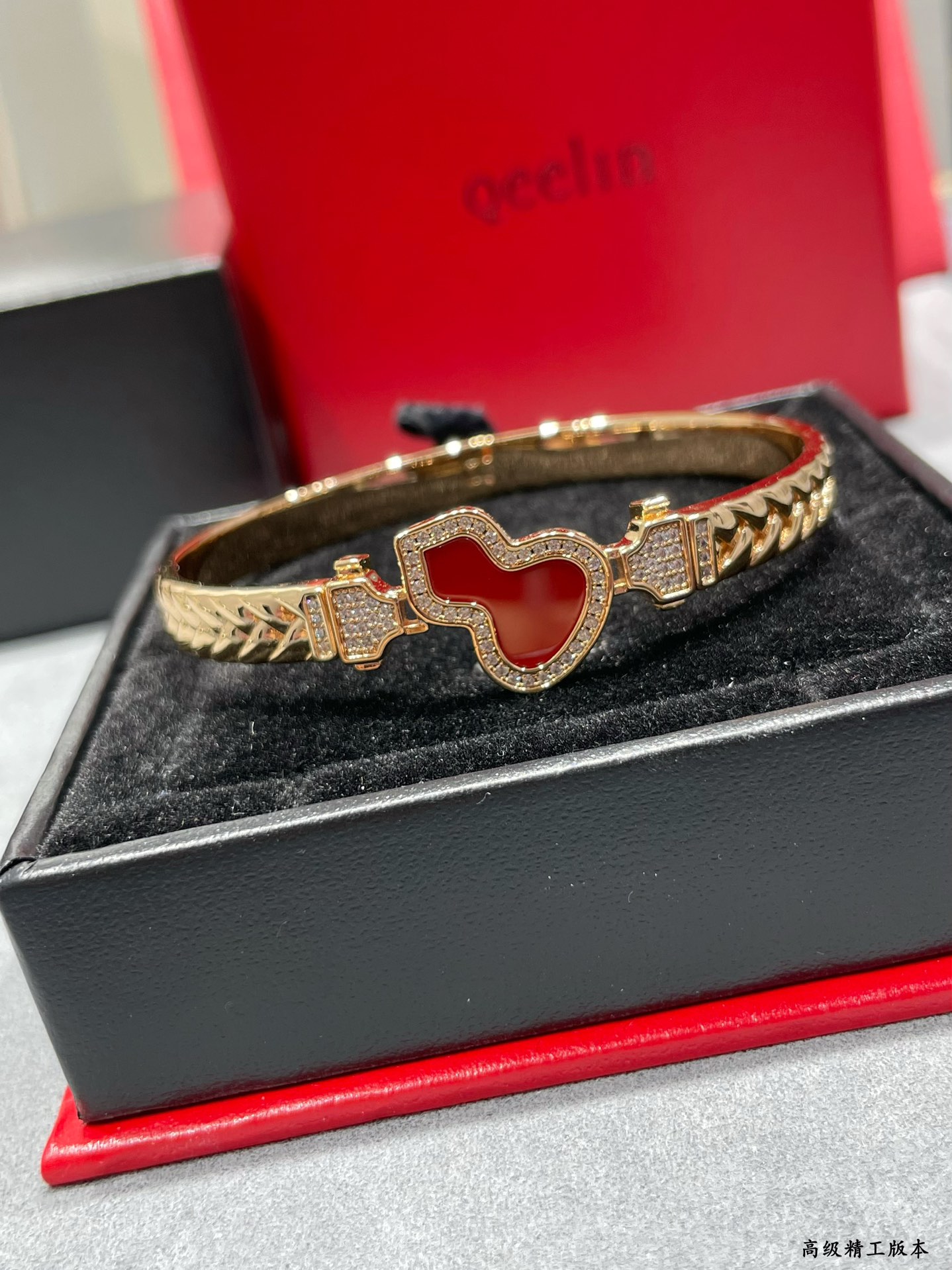 ♪ 1040 V gold, qeelin knitted with red manau hand ♪ - 图片 8