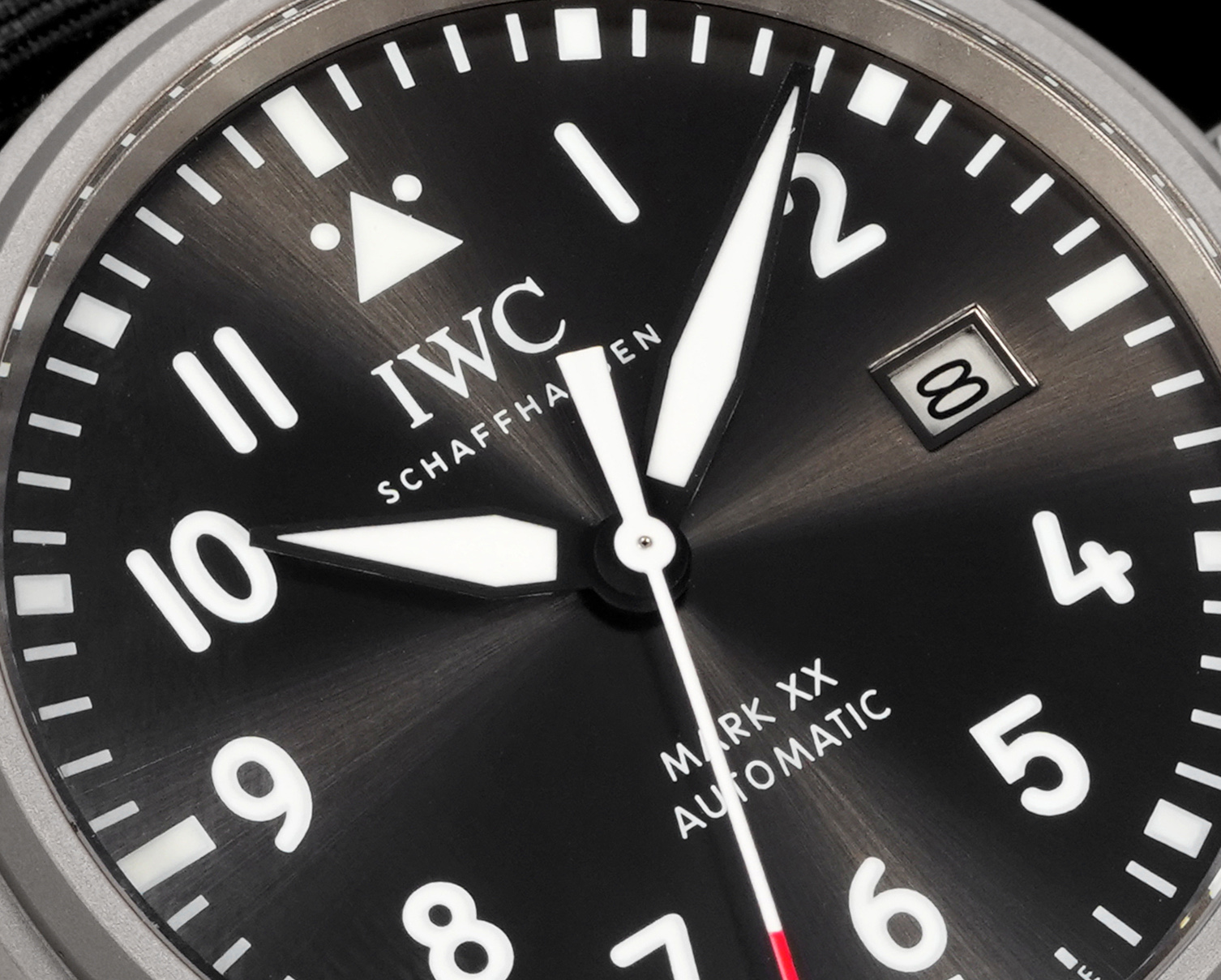 IWC Pilot's Watch Mark XX stainless steel case, black dial, black strap 40mm Men's Automatic