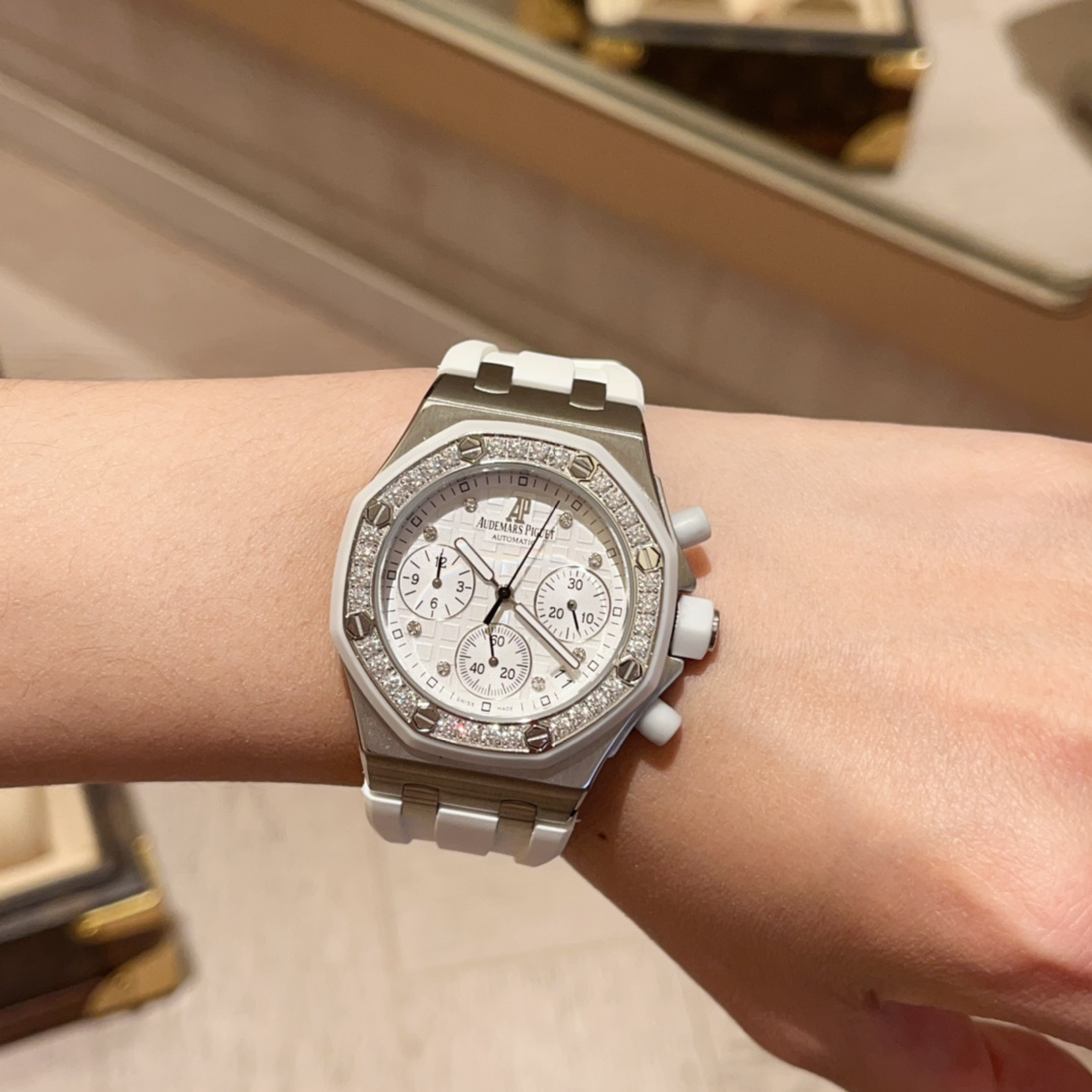 “King Abby 26048 SK Stone Female Watch Collection with White Shells and Rose Gold” - 图片 5