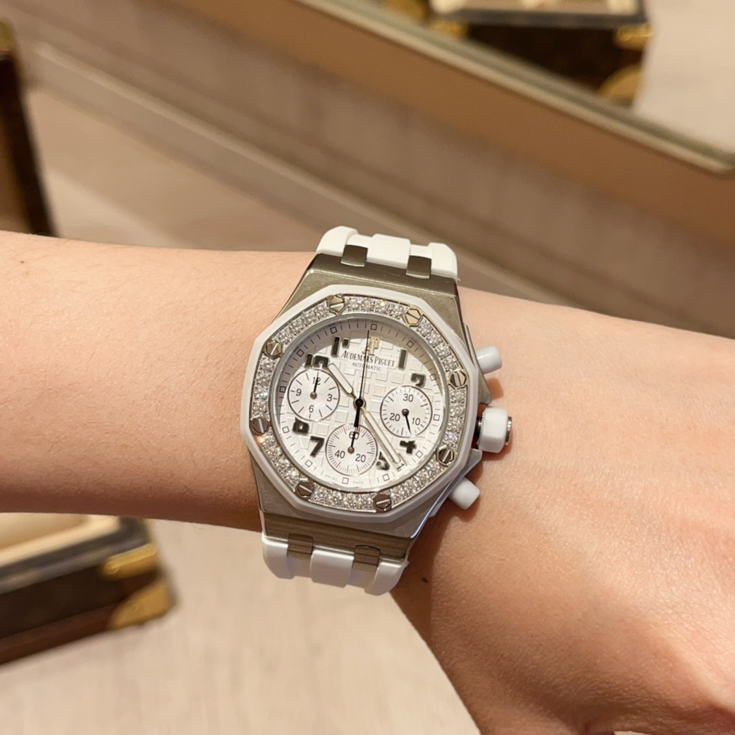 “King Abby 26048 SK Stone Female Watch Collection with White Shells and Rose Gold” - 图片 2