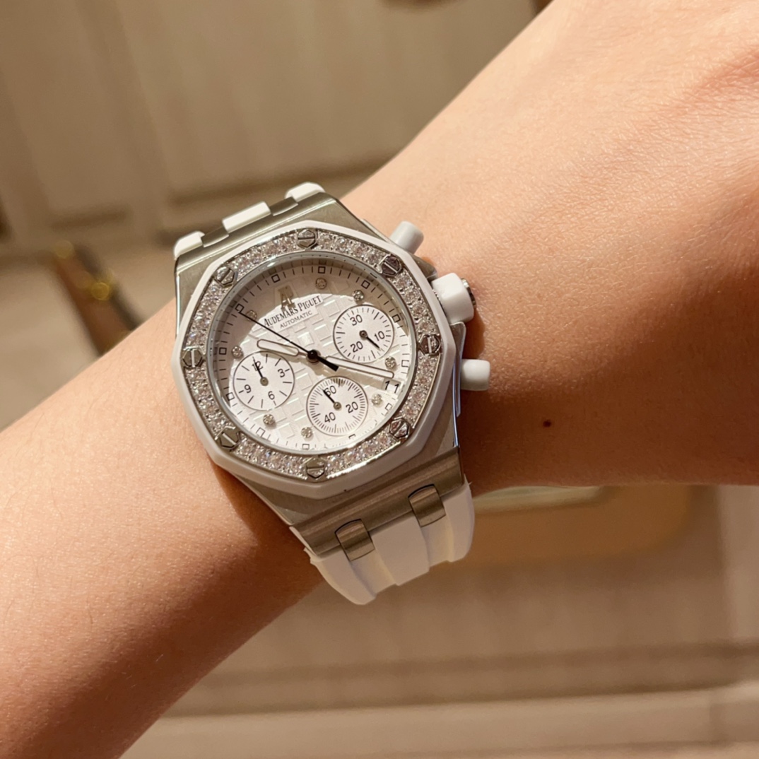 “King Abby 26048 SK Stone Female Watch Collection with White Shells and Rose Gold” - 图片 7
