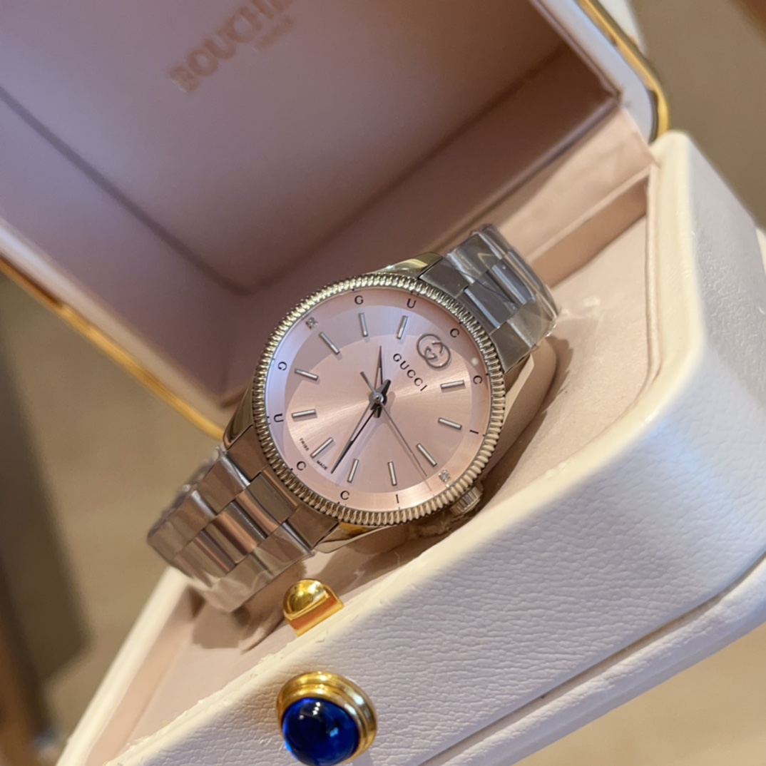 New 2025 G-TIMELESS Watch: 29mm Gold Plant Design, Sapphire Glass, 30m Water Resistance - 图片 2