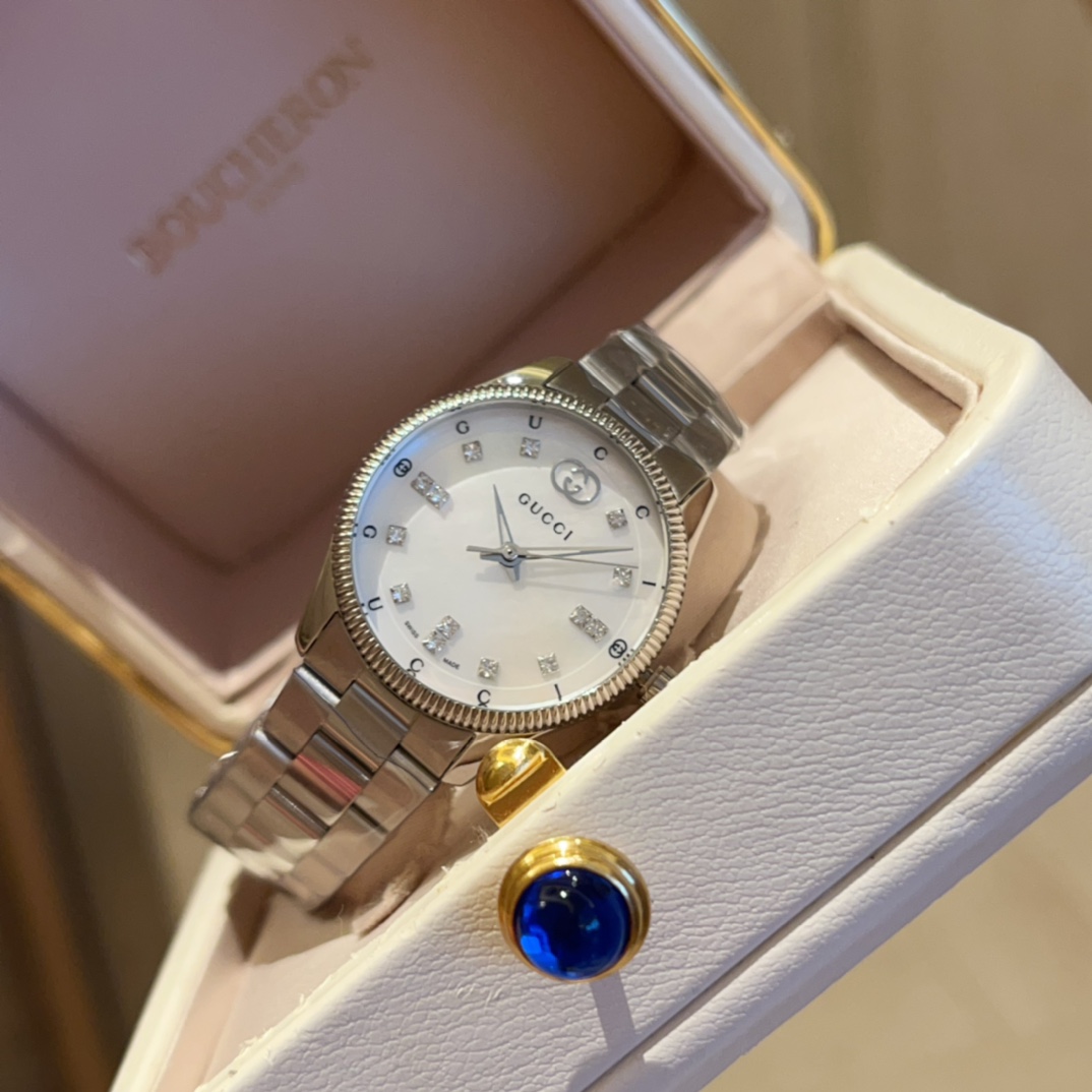 New 2025 G-TIMELESS Watch: 29mm Gold Plant Design, Sapphire Glass, 30m Water Resistance - 图片 1