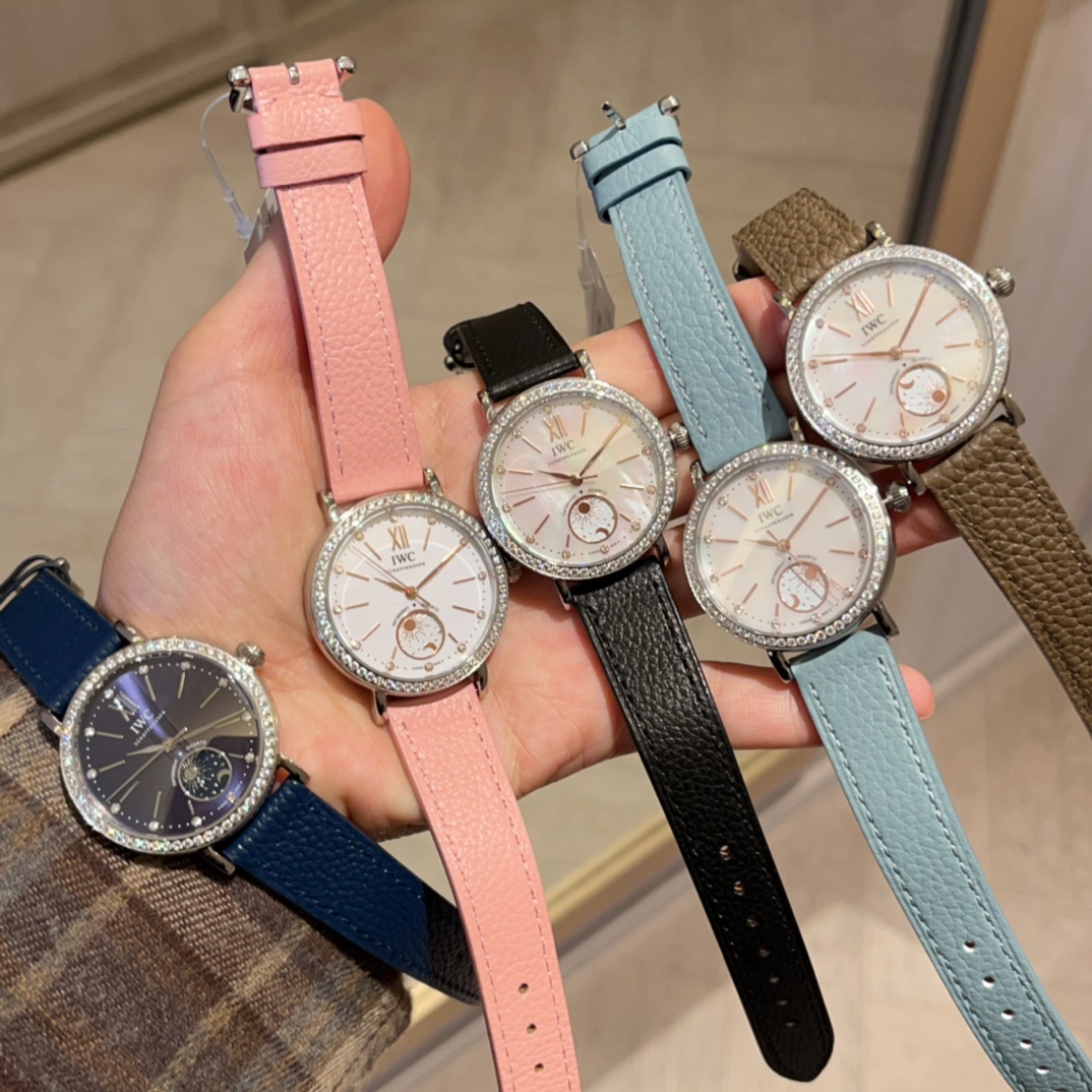 IWC Potofino 34mm Gold Watch with Moon Phase and Stars Rotation - 图片 7