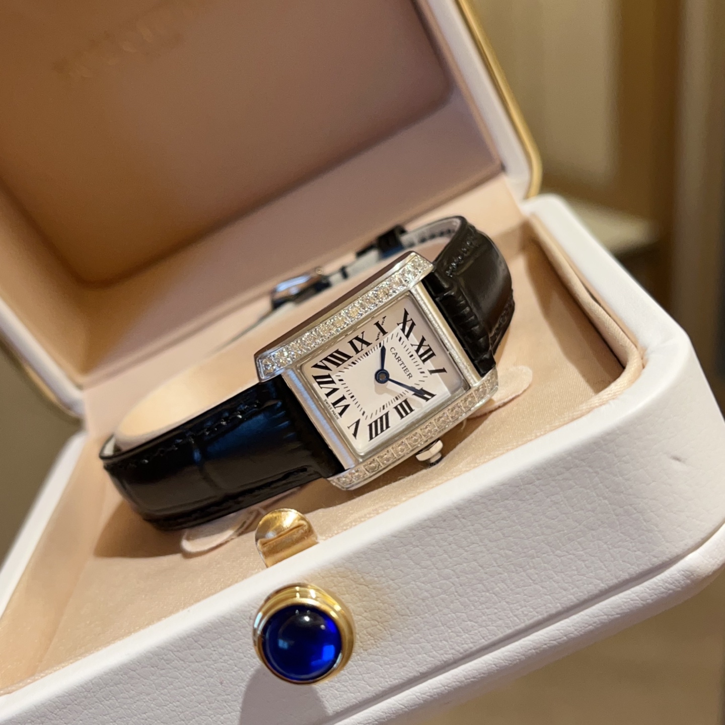 까르띠에 탱크 21.2mm 25.7mm 쿼츠 무브먼트 스틸밴드 스몰 레플리카 42819