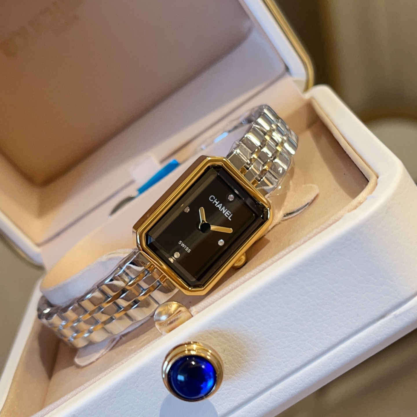 Chanel Première Vintage Quartz Watch, Stainless Steel and Gold-Tone Bracelet