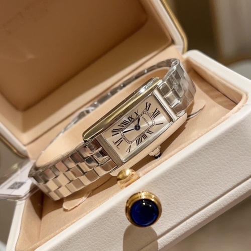 Cartier Tank Américaine Small Model Quartz Watch with Stainless Steel Bracelet 1 Cartier Tank Américaine Small Model Quartz Watch with Stainless Steel Bracelet