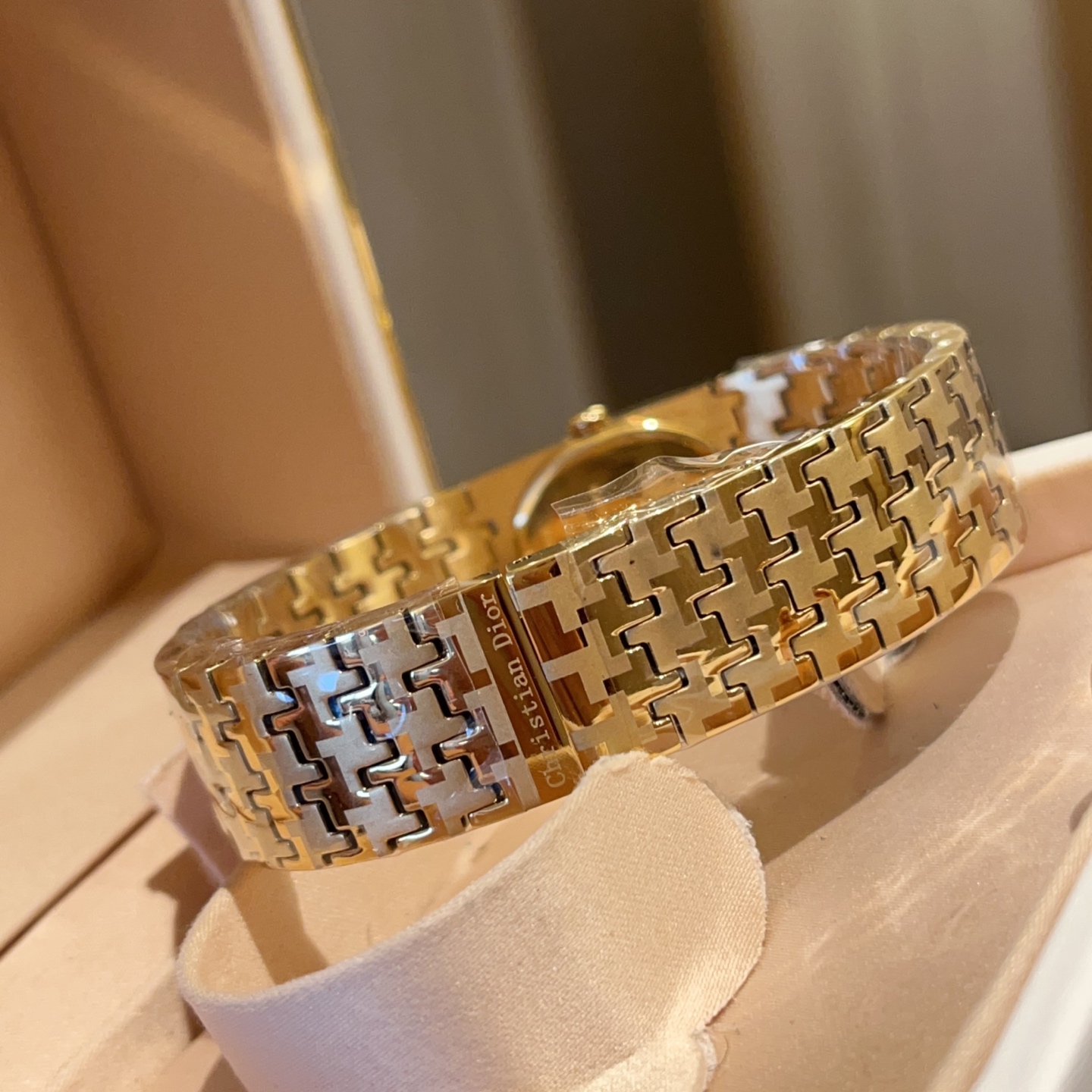 Christian Dior Vintage Houndstooth Stainless Steel Women's Watch 10 i1747031526042 7652 0 8