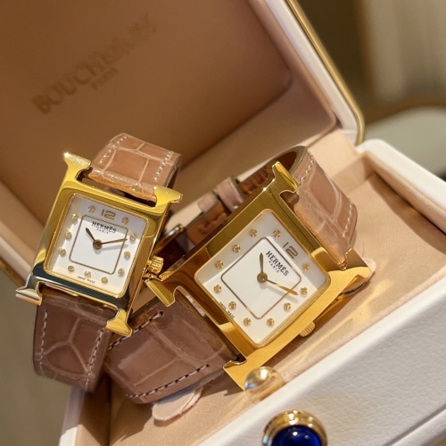 Hermès Heure H Diamond Watch, 26mm, White Mother of Pearl Dial, Leather Strap 1 Hermès Heure H Diamond Watch, 26mm, White Mother of Pearl Dial, Leather Strap