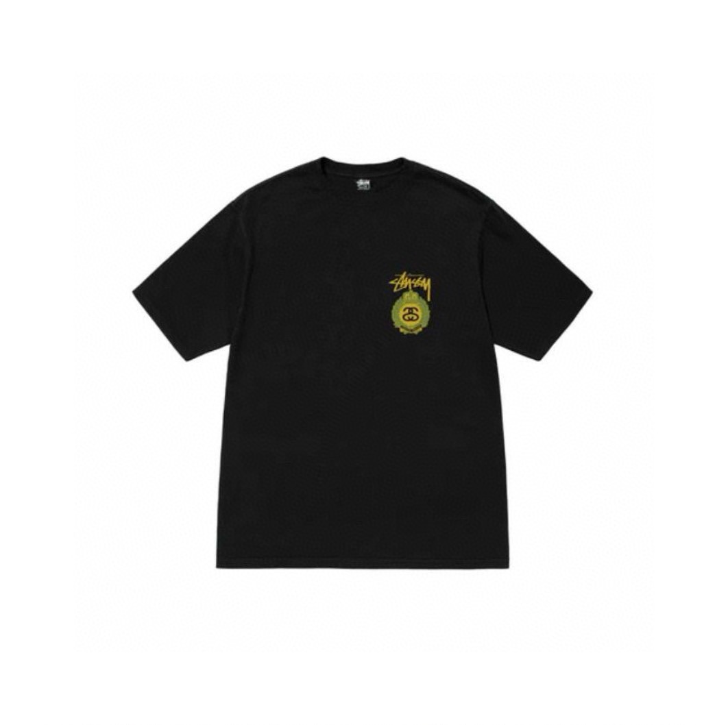 P53 款号HN753（高品质版本，区别通货） 斯图Stussy 春夏系列 双S Logo SS-LINK CROWN WREATH PIGMENT DYED TEE logo 印花图案男女同款 -面料精选32支230克双纱面料 手感柔软…