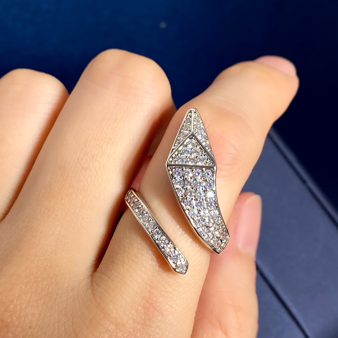 Adjustable Snake Ring by RADA Prada with Diamondhead Opening – L92 p212 - 图片 3