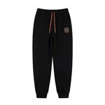 Loewe Clothing Pants & Trousers Black Orange Embroidery Unisex Cotton Winter Collection Casual