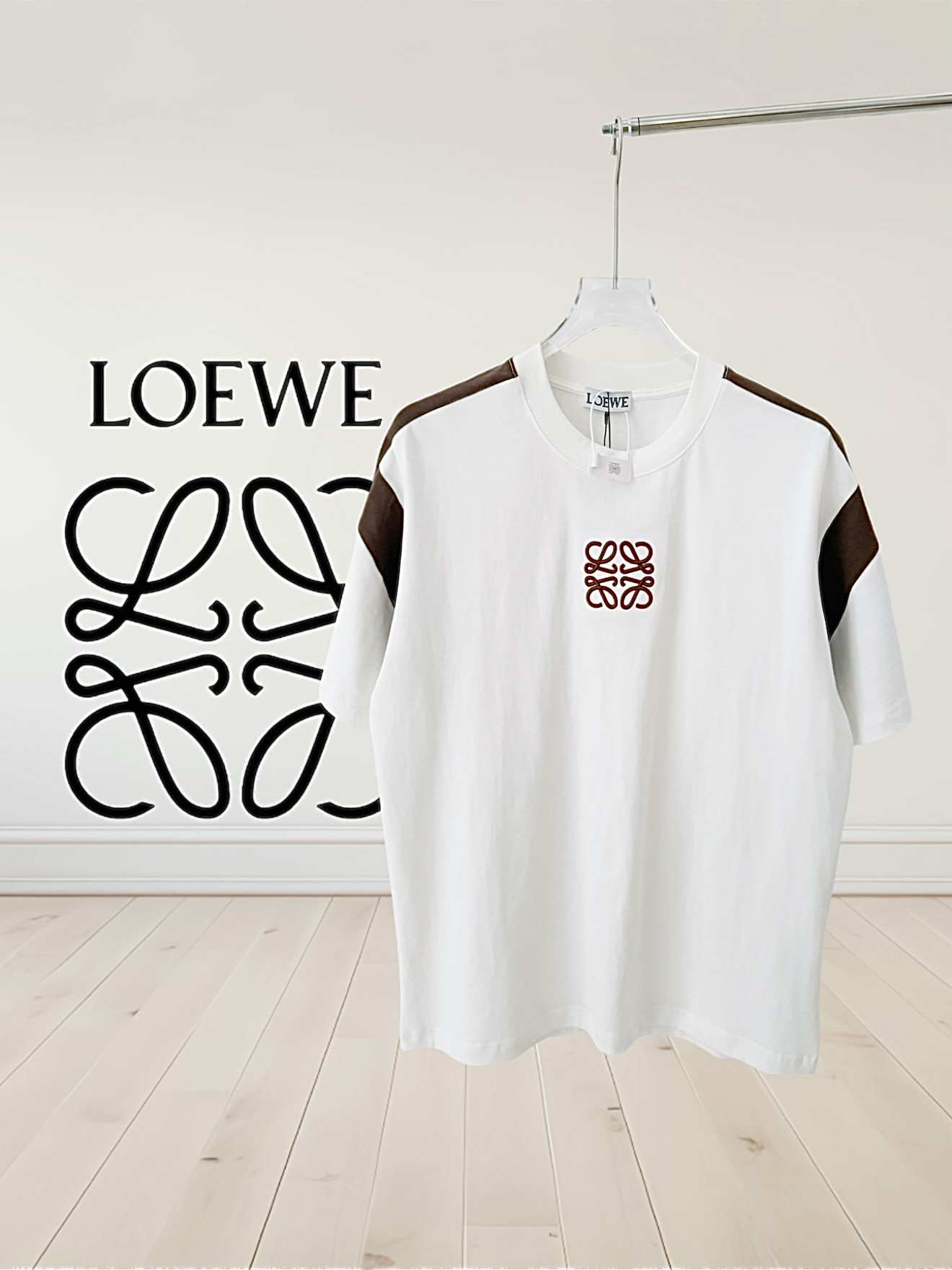 🅿️95 [Alta calidad] loewe Camiseta de cuello redondo de corte ligeramente holgado 25ss, la más nueva y de máxima calid…