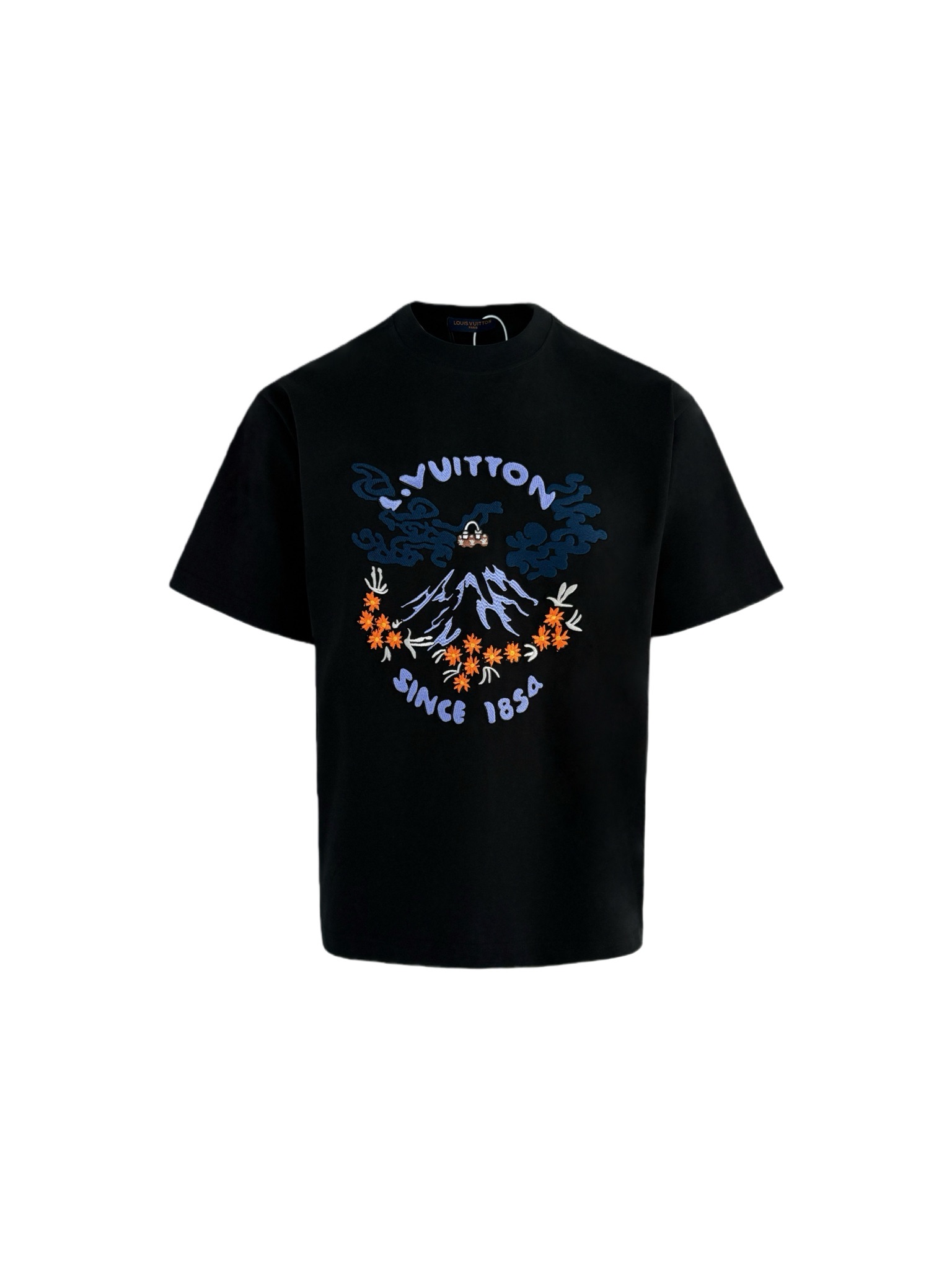 P80 [Alta calidad] LOUIS VUITTON Nigo conjunto volcán bordado manga corta cuello redondo camiseta harrell William y Nig…