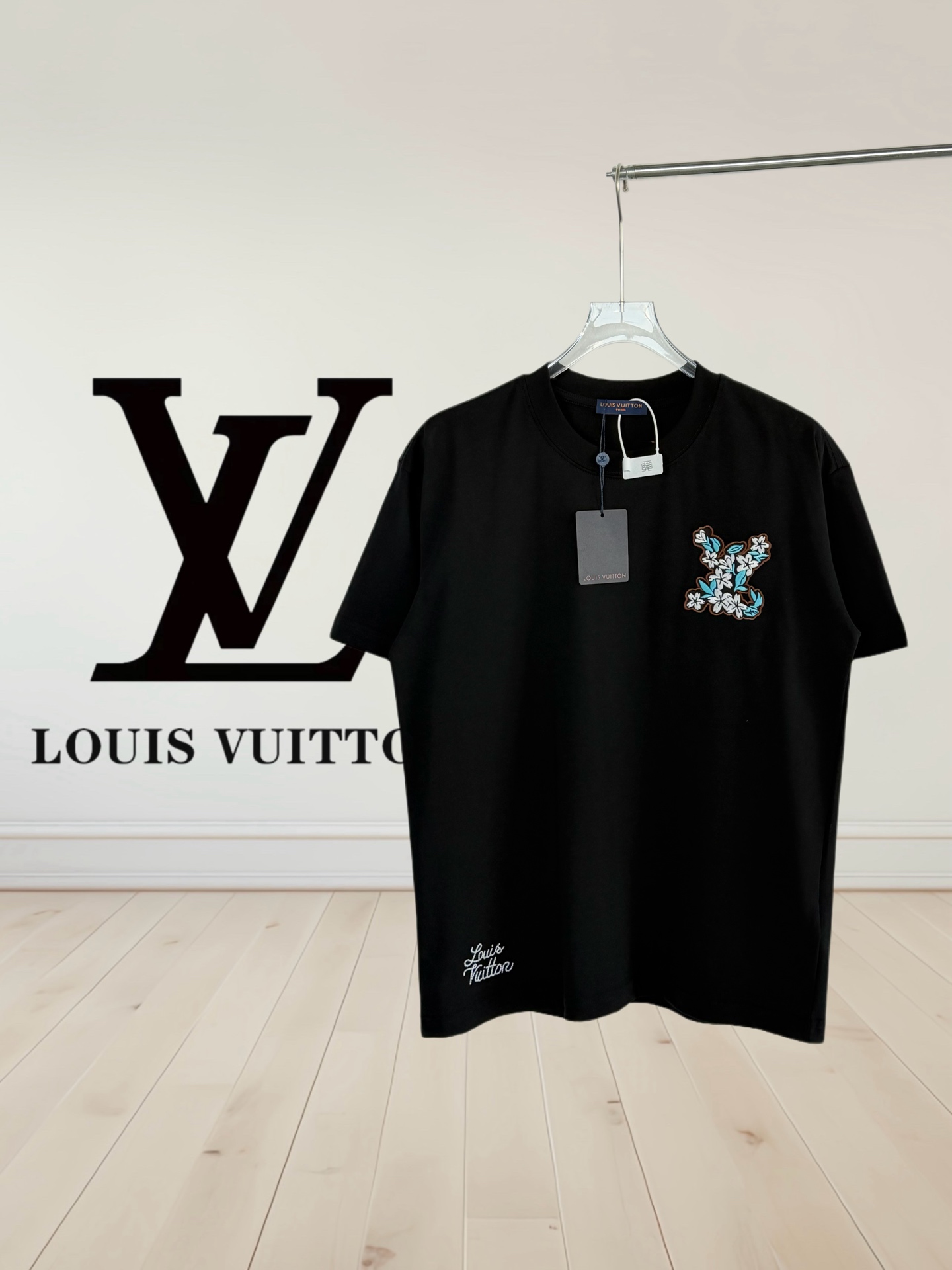 P80 [Versión superior] Louis Vuitton*Louis Vuitton Flower Story‼ ️Camiseta de manga corta *32 hilos 280 g de algodón pu…