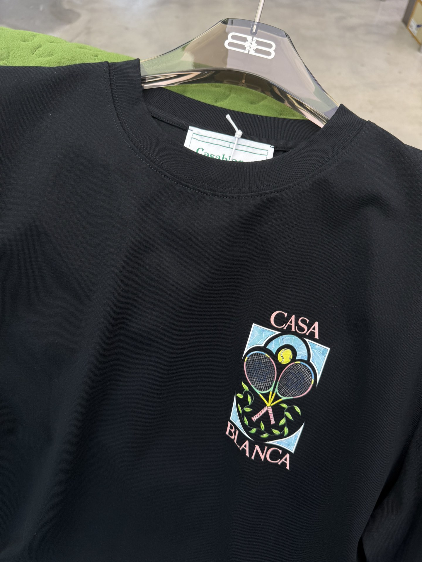 카사블랑카 프린트 테니스 라켓 남성 반팔 티셔츠 89575 이미지 4