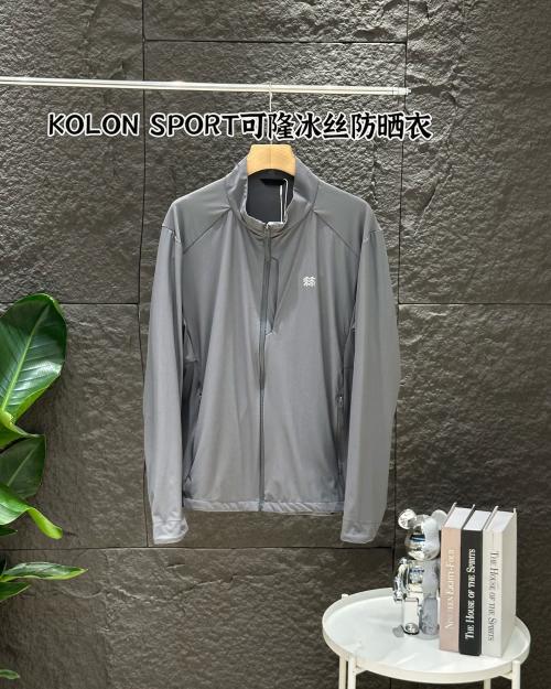Kolon Sport Men's Stand Collar Sunscreen Jacket Windbreaker - Lightweight 1 KOLON SPORT Men’s Lightweight UV Protection Windbreaker Jacket