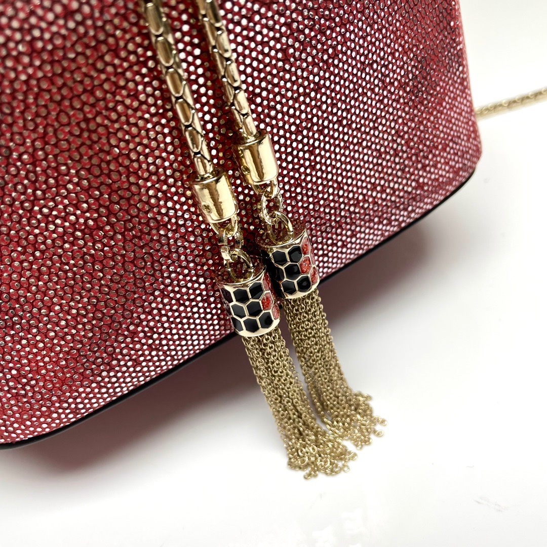 🎉【Bvlgari】Bvlgari counter new limited edition bucket bag🐍snake skin model, B287614, made of imported snakeskin lining lambskin photo 2