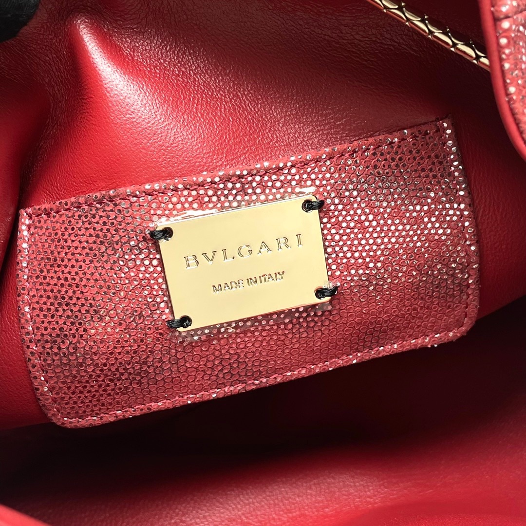 🎉【Bvlgari】Bvlgari counter new limited edition bucket bag🐍snake skin model, B287614, made of imported snakeskin lining lambskin photo 8