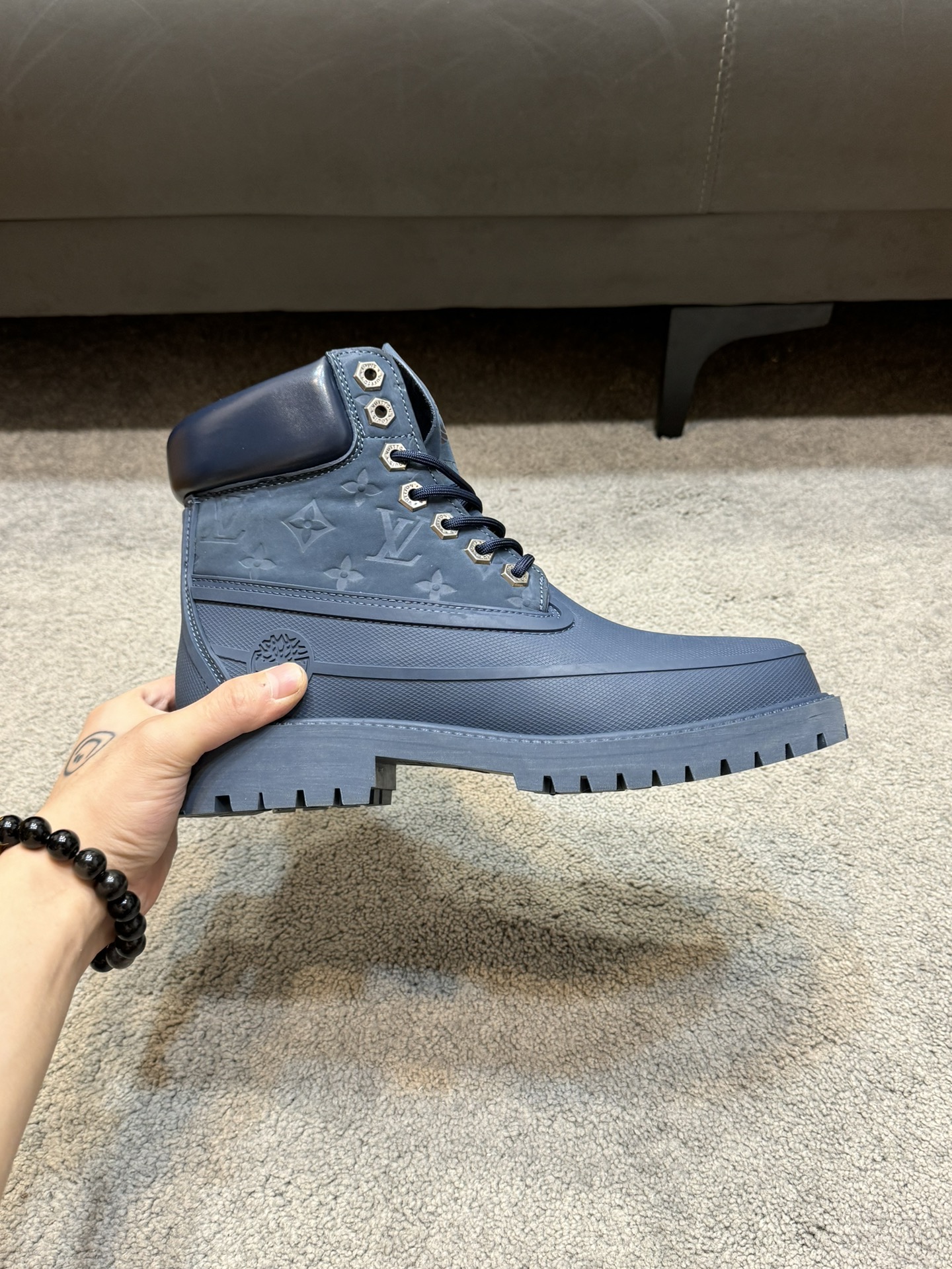 Top LV x Timberland Co-Branded Old Fashioned Yellow Boots and Ankle Boots Short Boots,Los botines LV