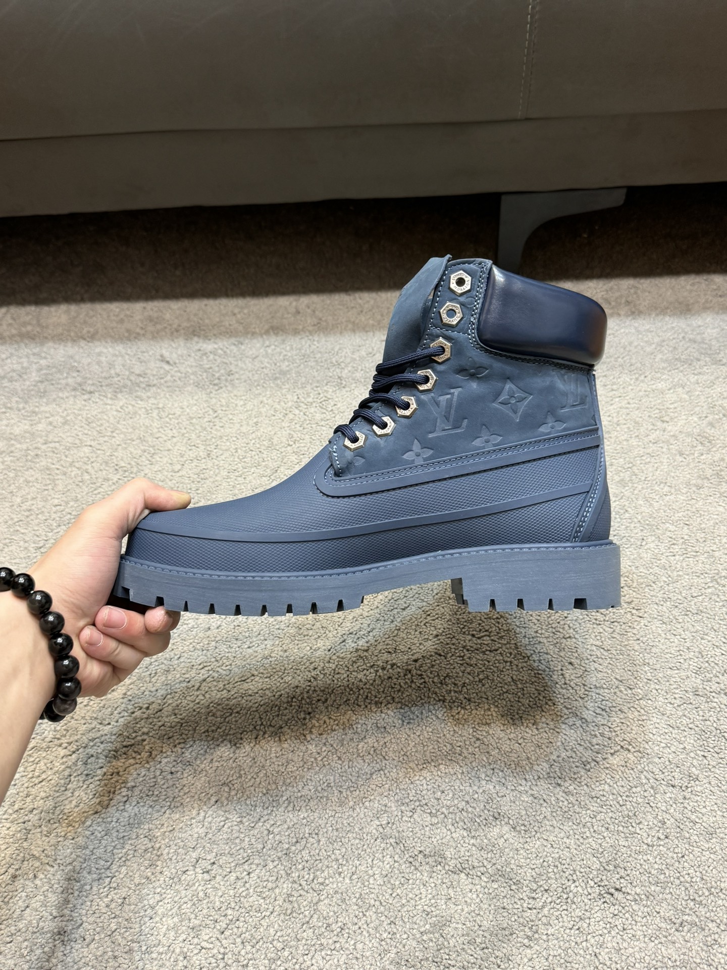 Top LV x Timberland Co-Branded Old Fashioned Yellow Boots and Ankle Boots Short Boots,Los botines LV
