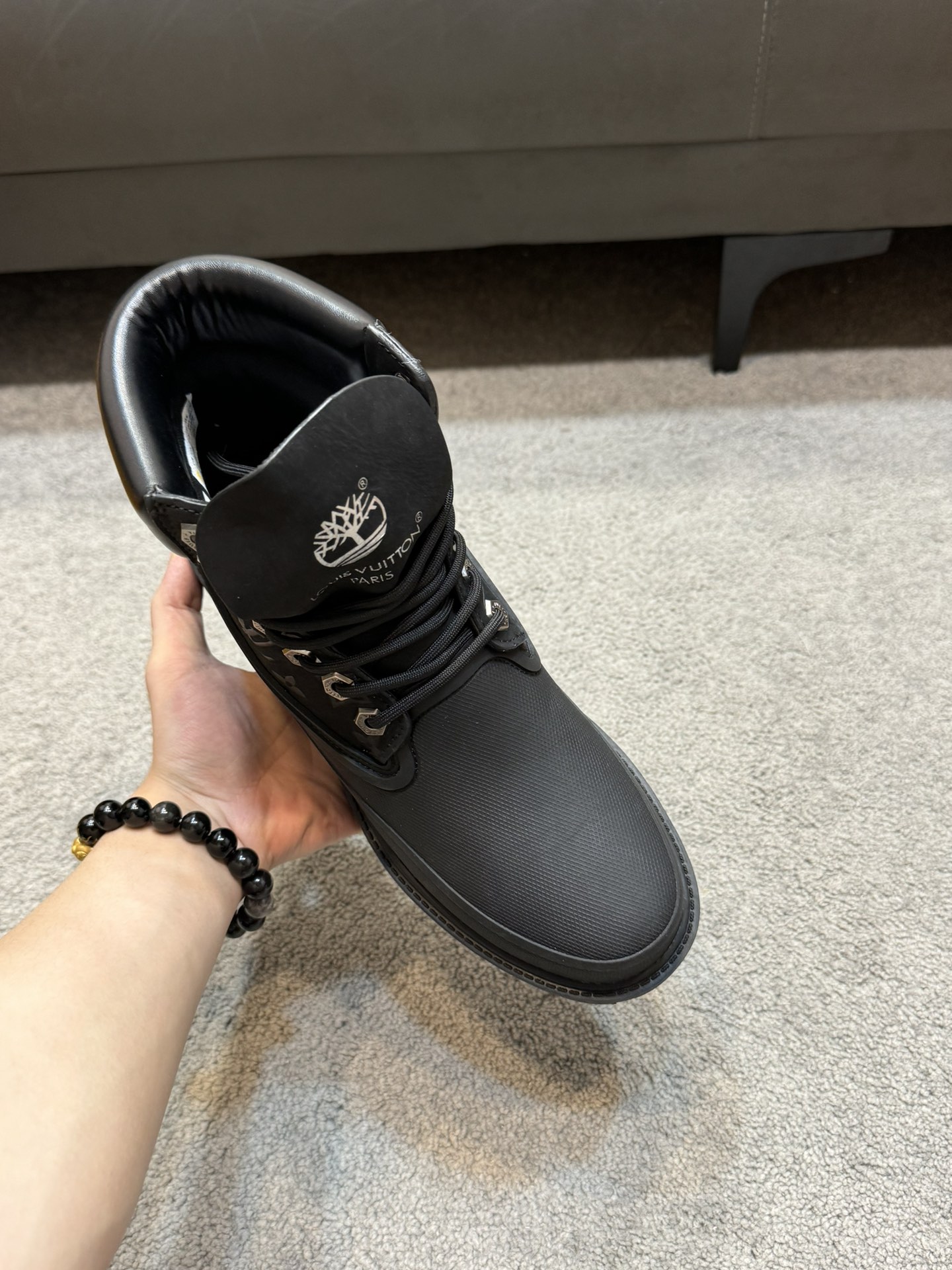 Top LV x Timberland Co-Branded Old Fashioned Yellow Boots and Ankle Boots Short Boots,Los botines LV