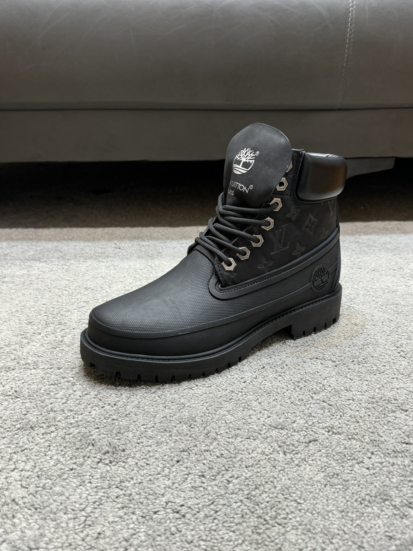 Top LV x Timberland Co-Branded Old Fashioned Yellow Boots and Ankle Boots Short Boots,Los botines LV