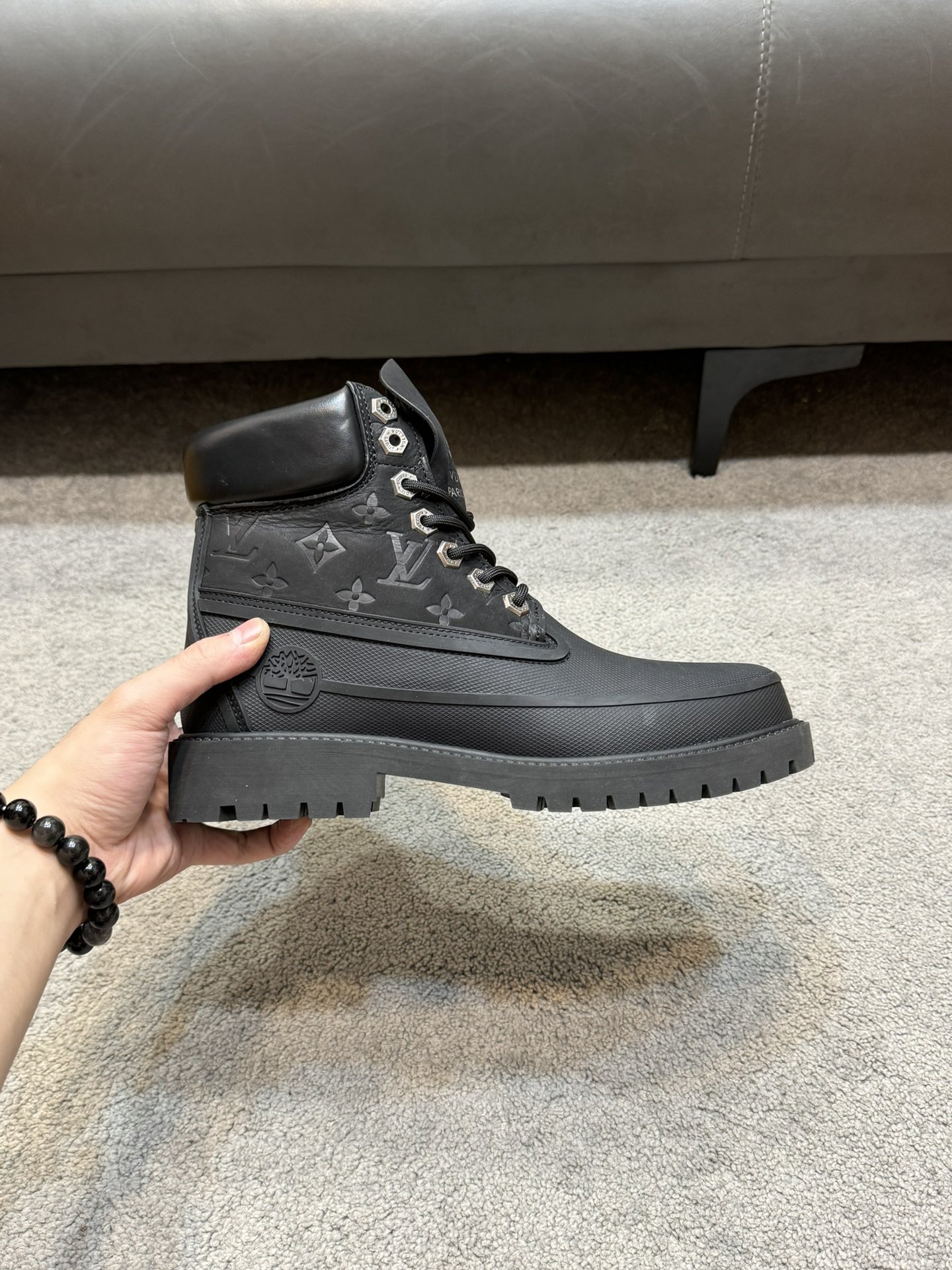 Top LV x Timberland Co-Branded Old Fashioned Yellow Boots and Ankle Boots Short Boots,Los botines LV