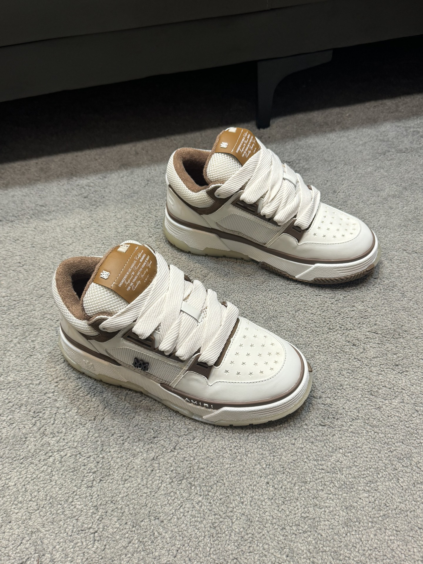 Top versión Amiri Emile nuevos zapatos de pan MA-1 Modelo de la pareja entrenadores casuales Zapatos