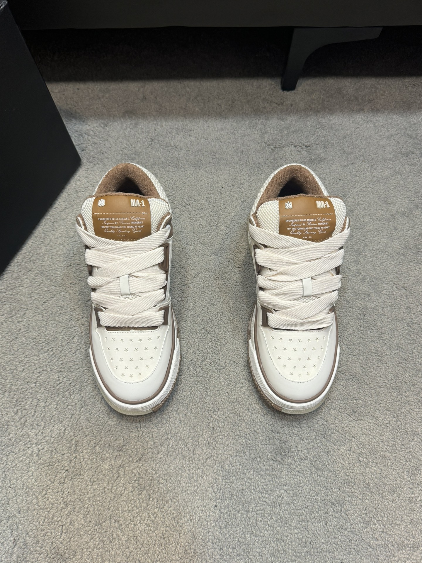 Top versión Amiri Emile nuevos zapatos de pan MA-1 Modelo de la pareja entrenadores casuales Zapatos