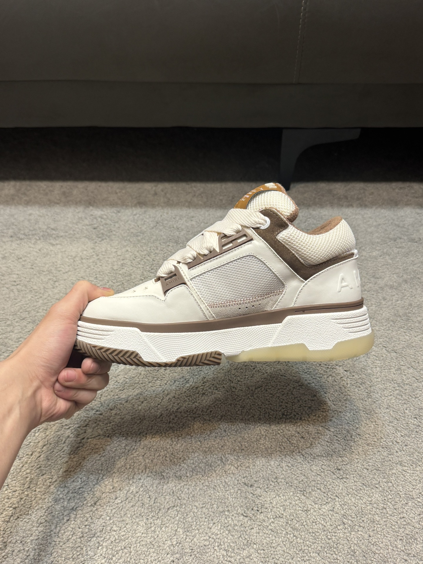 Top versión Amiri Emile nuevos zapatos de pan MA-1 Modelo de la pareja entrenadores casuales Zapatos