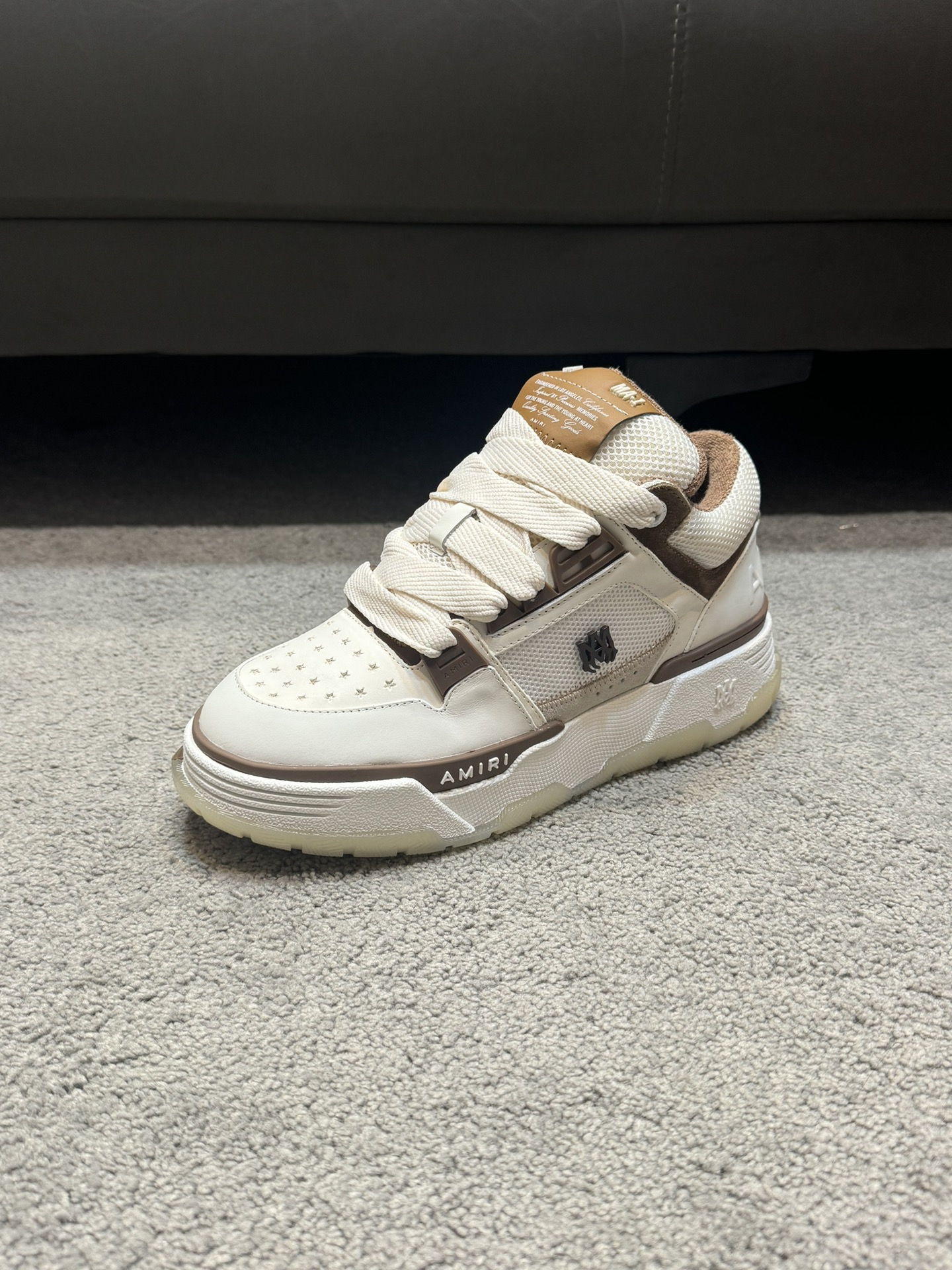 Top versión Amiri Emile nuevos zapatos de pan MA-1 Modelo de la pareja entrenadores casuales Zapatos